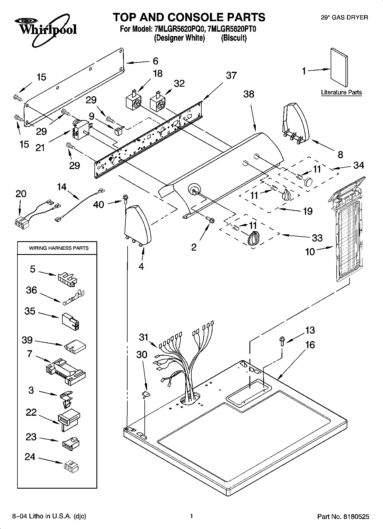 01 - TOP AND CONSOLE PARTS