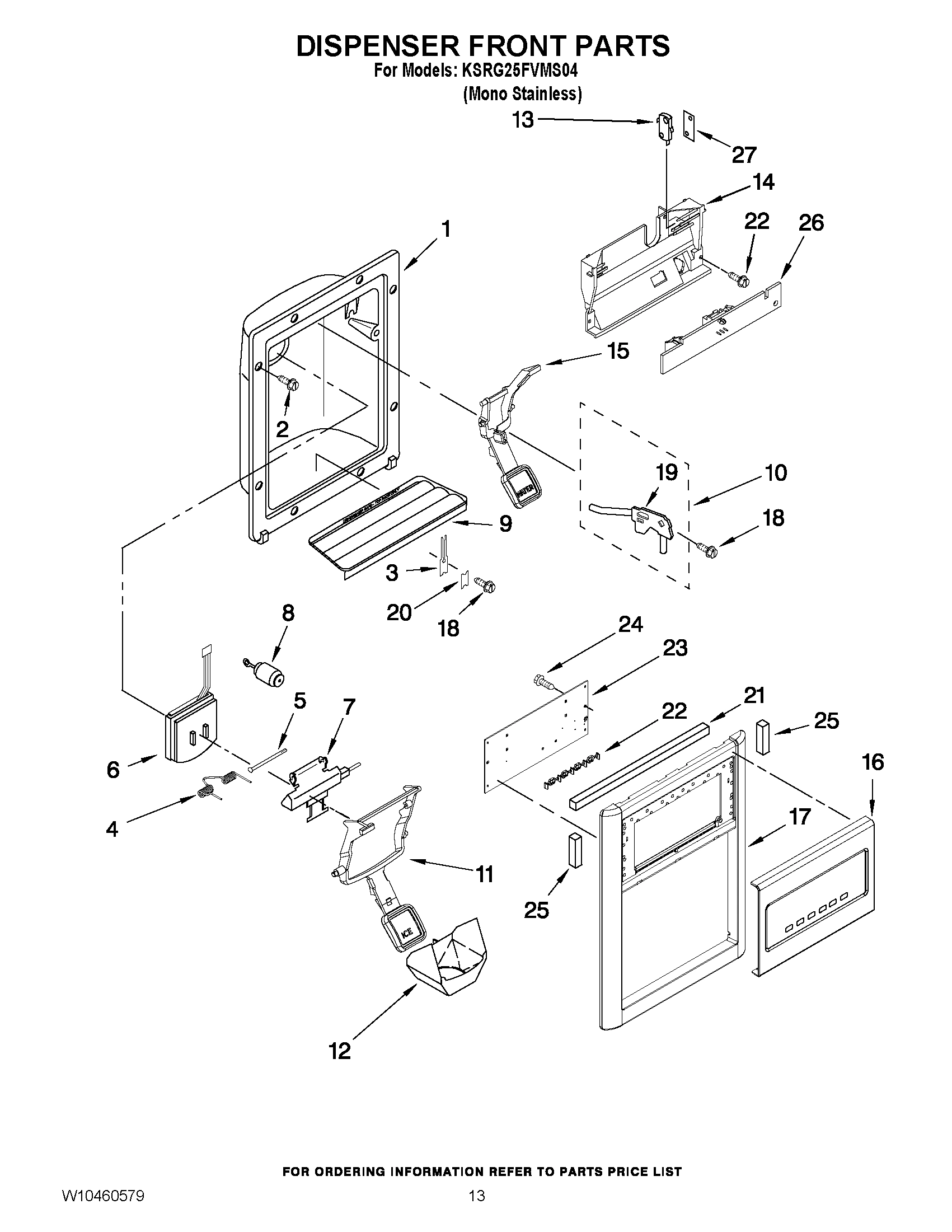 08 - DISPENSER FRONT PARTS