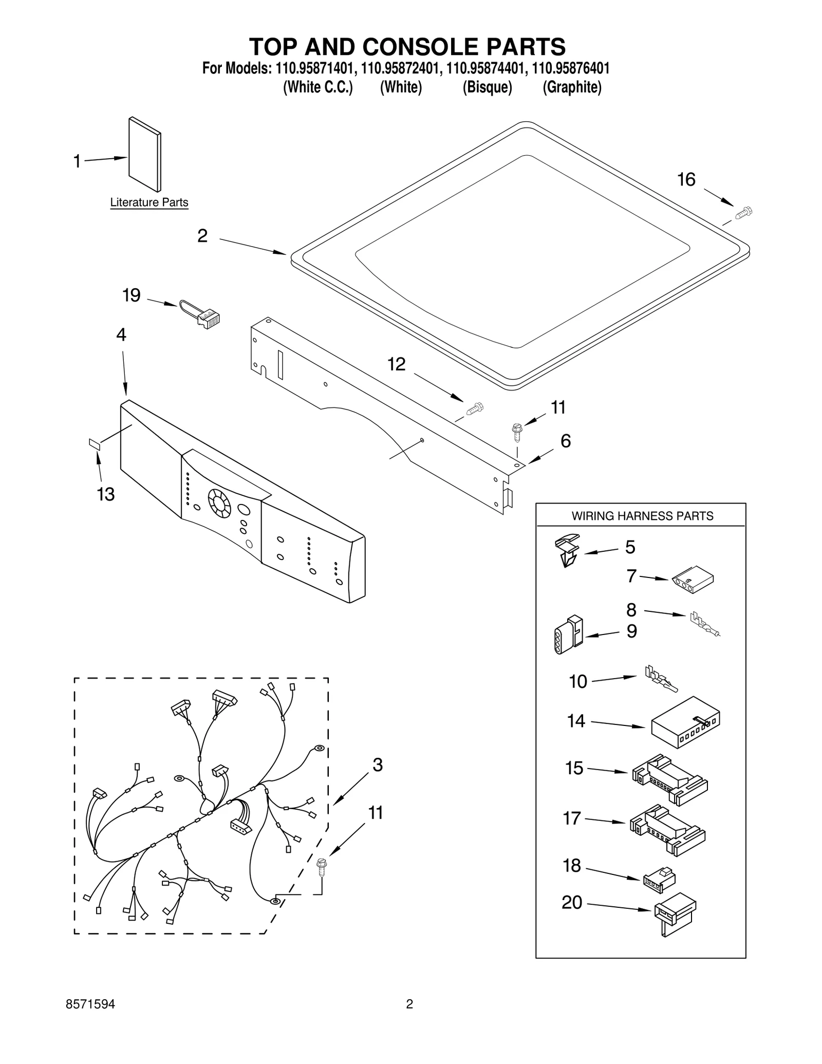 TOP AND CONSOLE PARTS