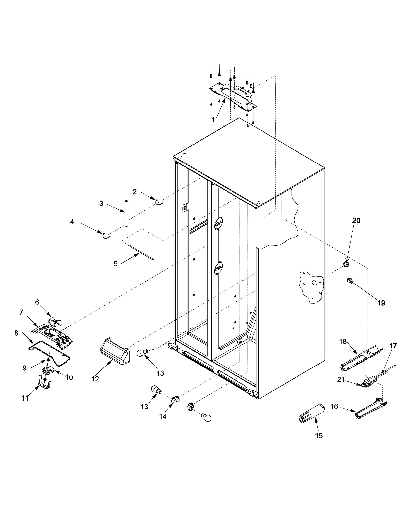 EVAP FAN ASSY AND LIGHTS