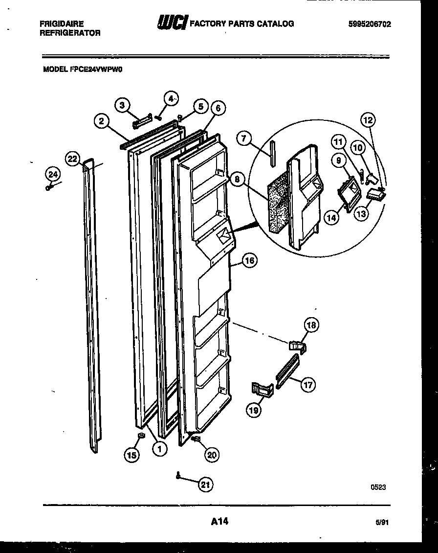 02 - FREEZER DOOR PARTS