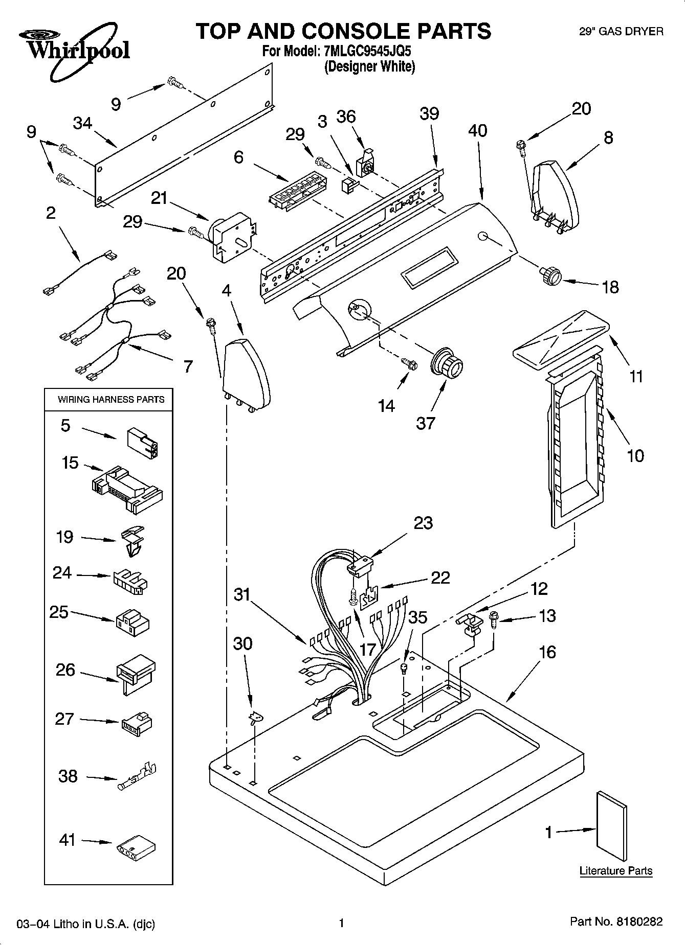 01 - TOP AND CONSOLE PARTS