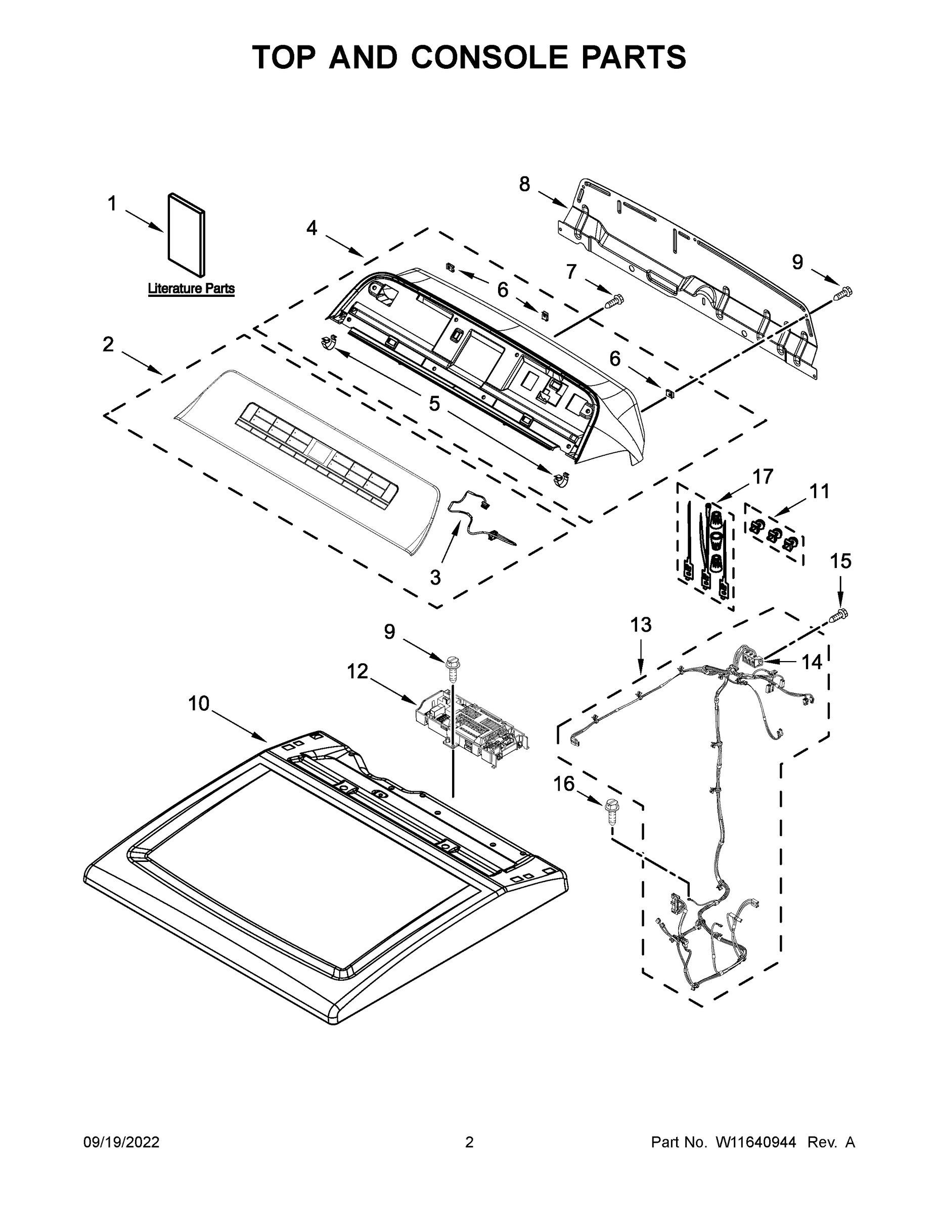 02 - TOP AND CONSOLE PARTS