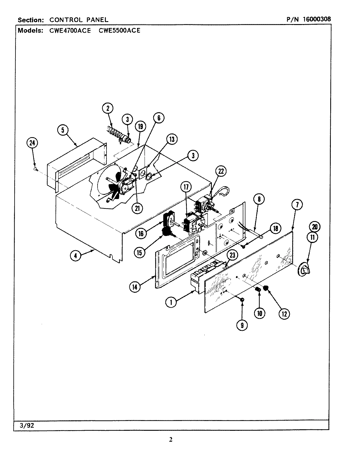 02 - CONTROL PANEL (CWE4700ACE, CWE5500ACE)