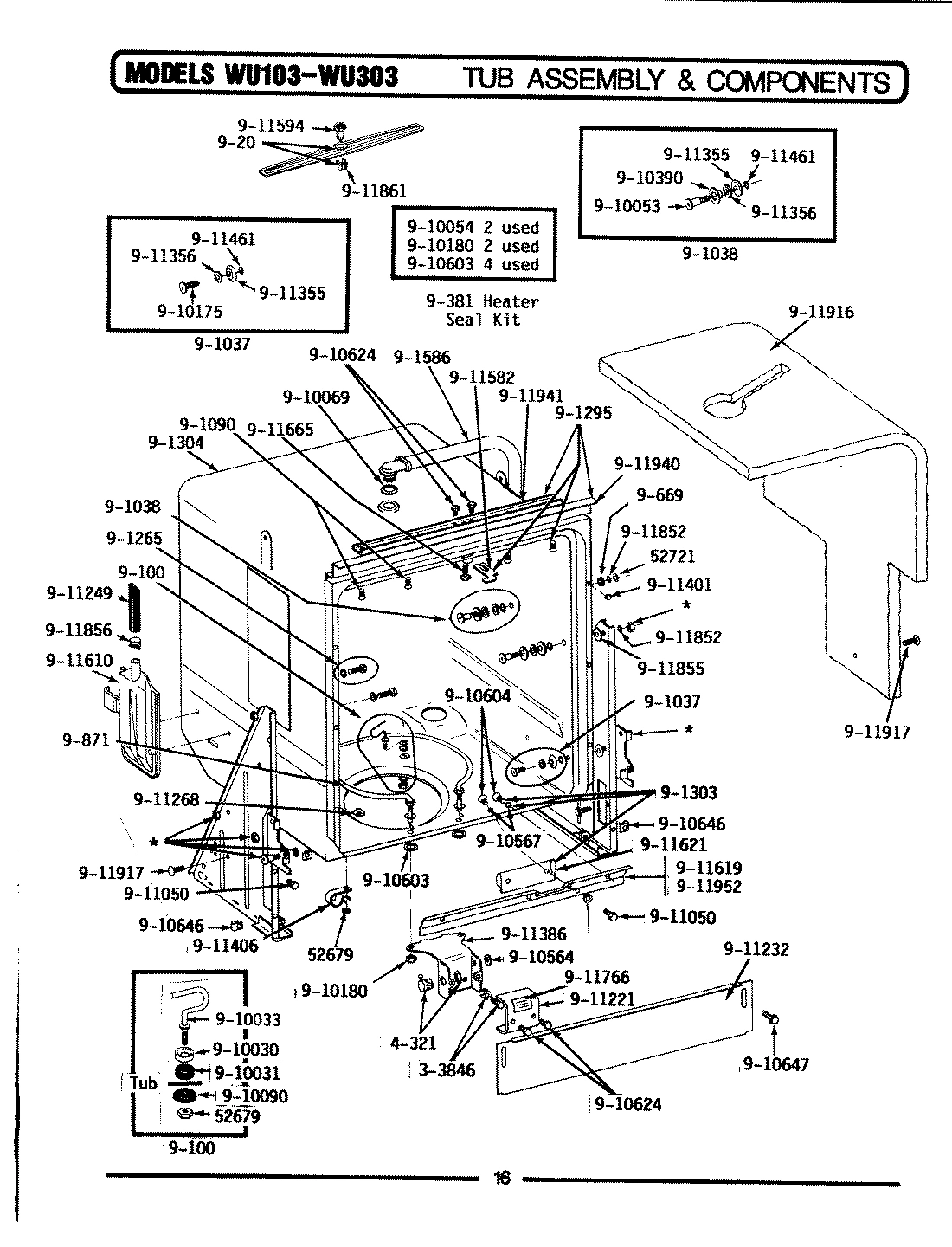 09 - TUB ASSEMBLY & COMPONENTS