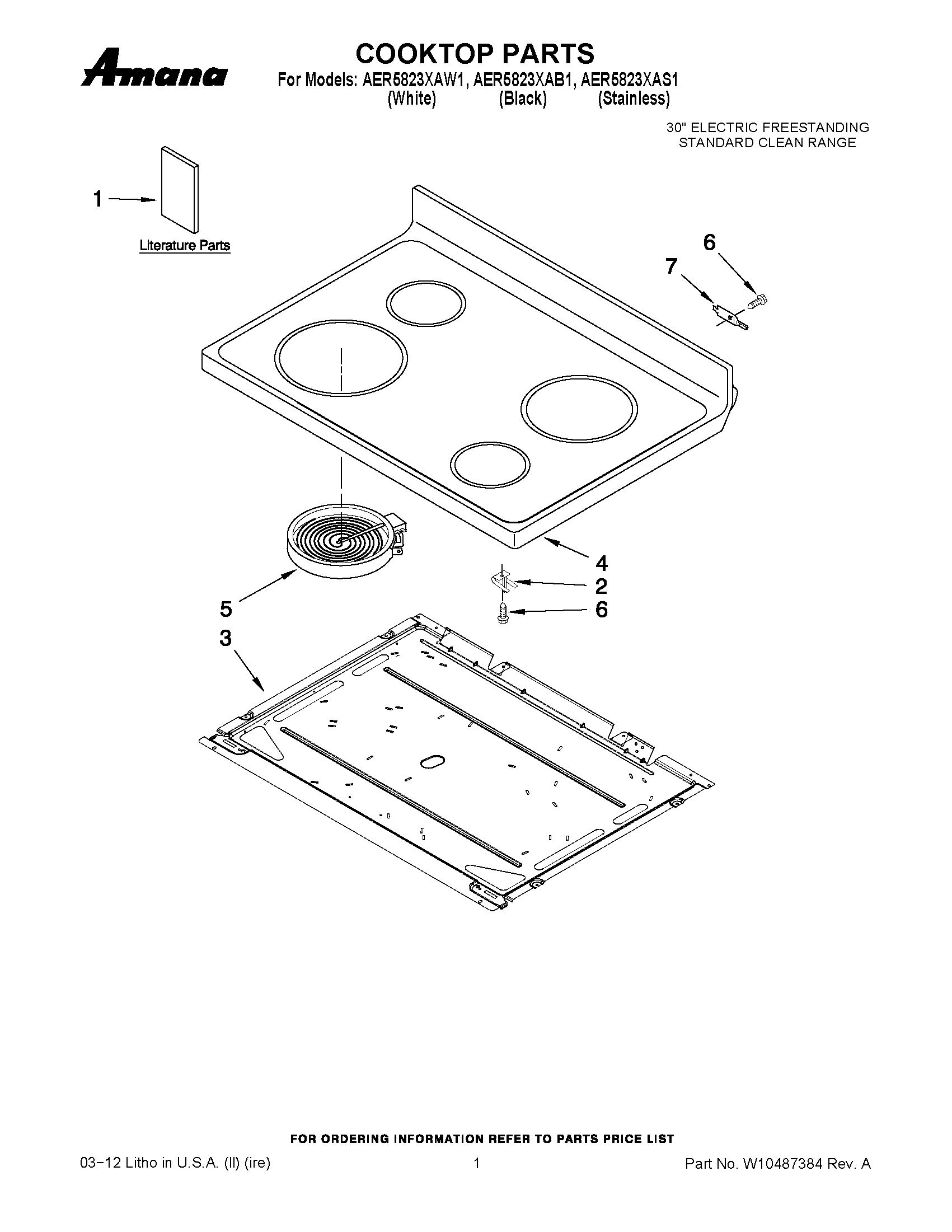 01 - COOKTOP PARTS