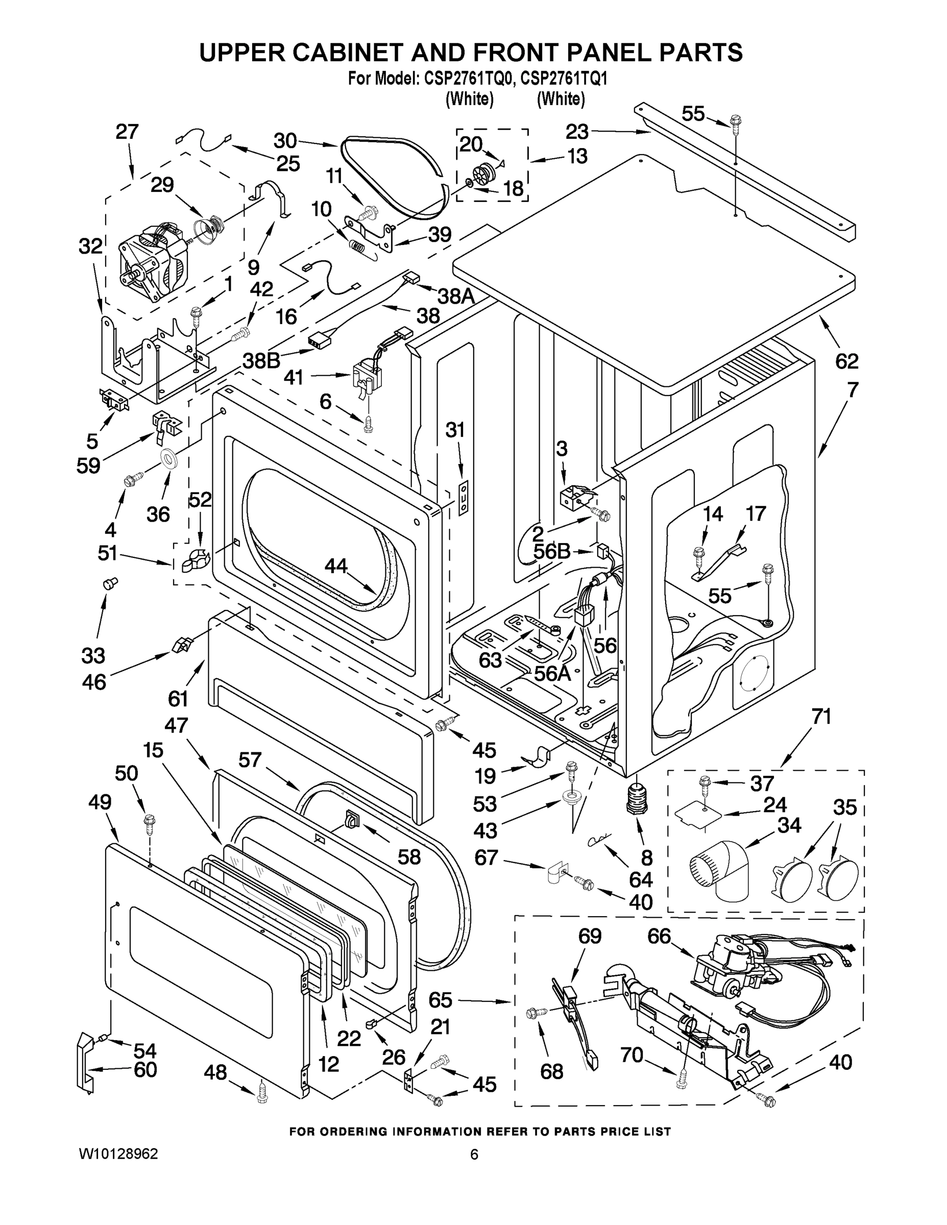 03 - UPPER CABINET AND FRONT PANEL PARTS