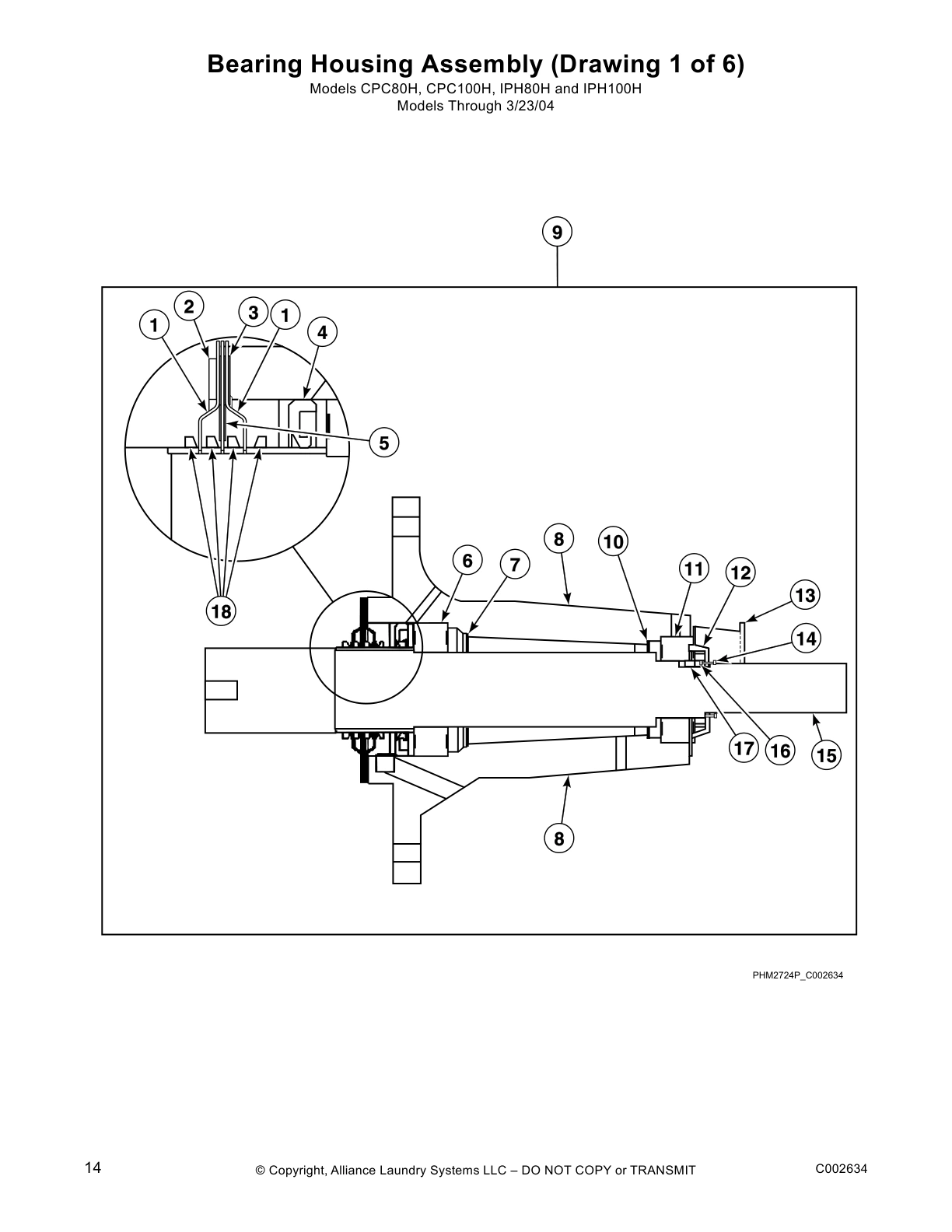 Bearing Housing Assembly (Drawing 1 of 6)