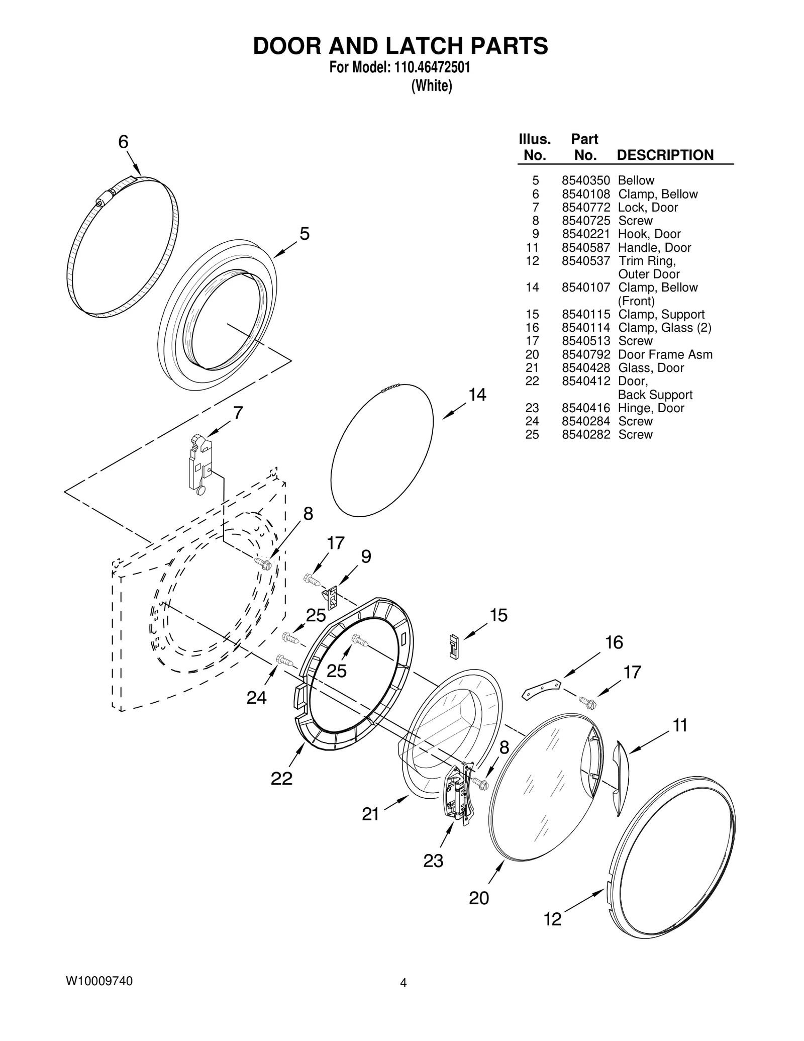 DOOR AND LATCH PARTS