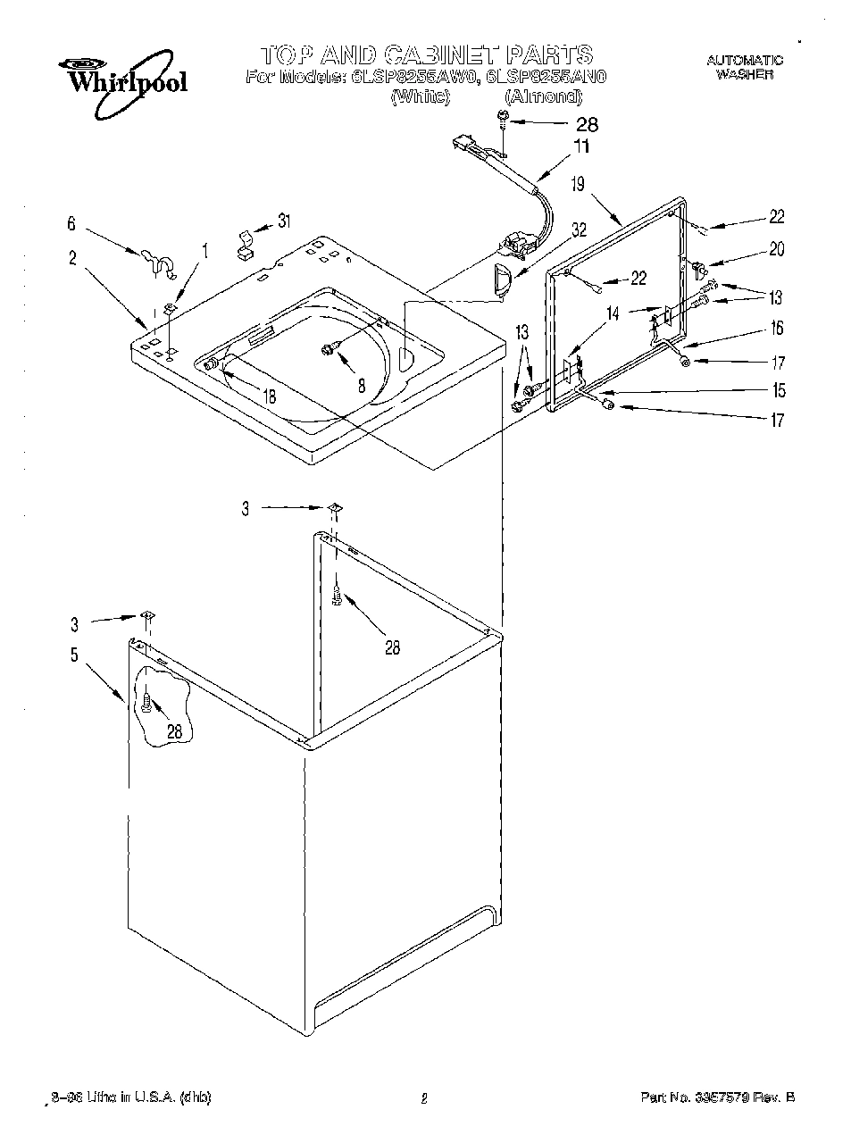 01 - TOP AND CABINET, LIT/OPTIONAL