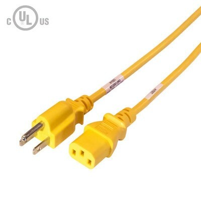 ShopBox 18 Gauge 10 Amp Power Cord - 125V C13 PC TV Cable, 3 Prong Wall Plug