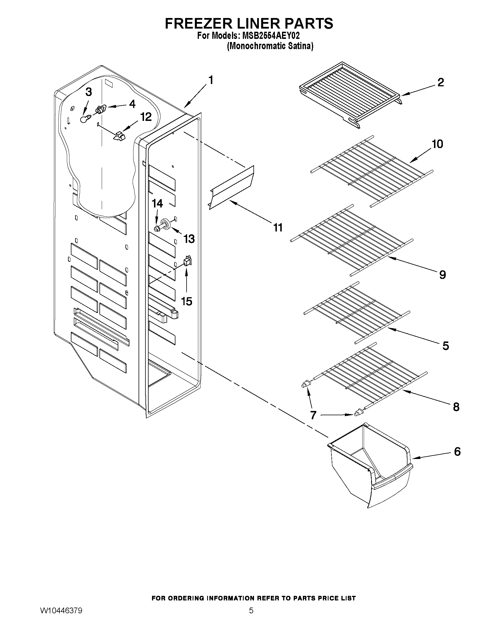 04 - FREEZER LINER PARTS