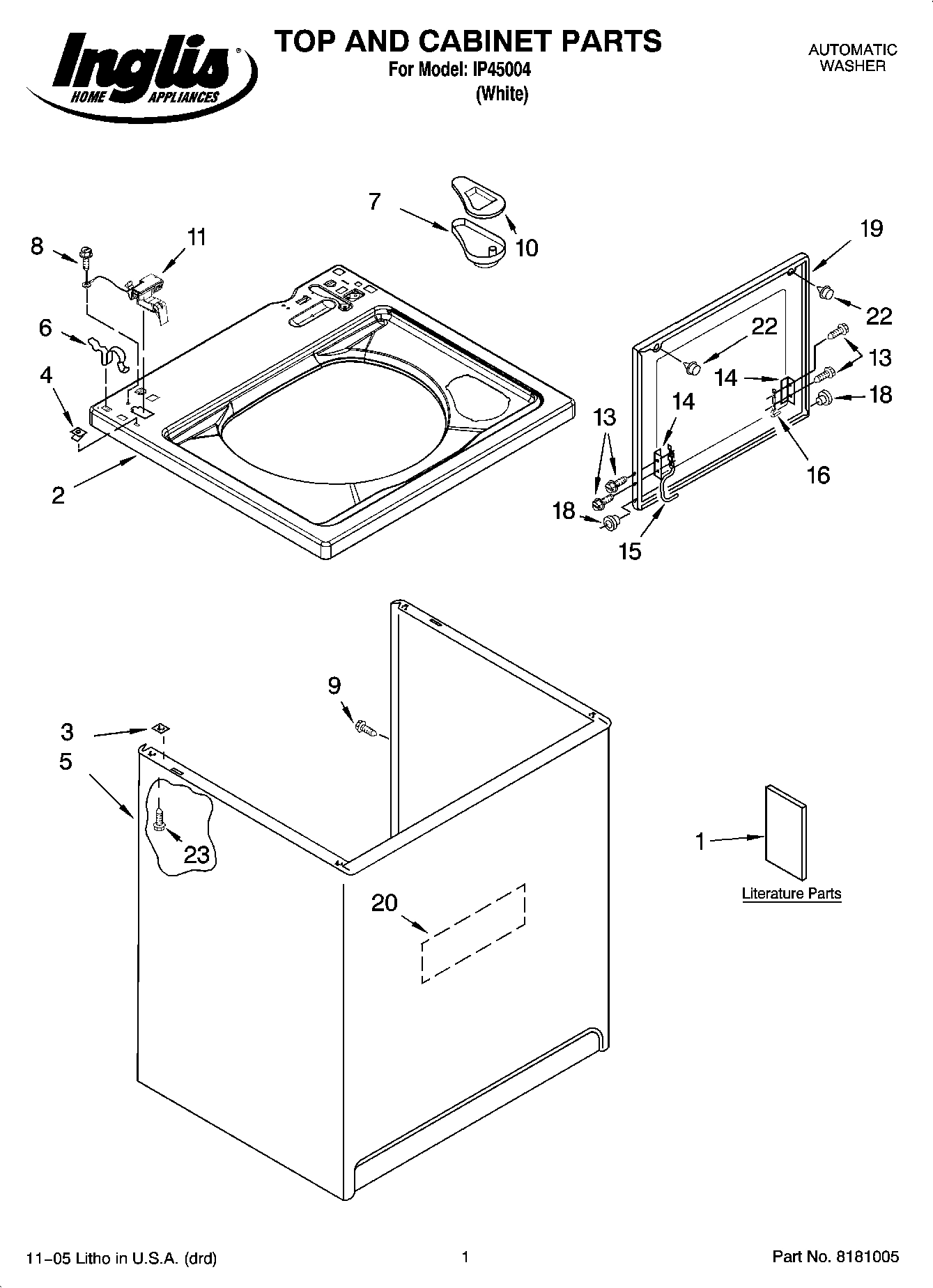 01 - TOP AND CABINET PARTS