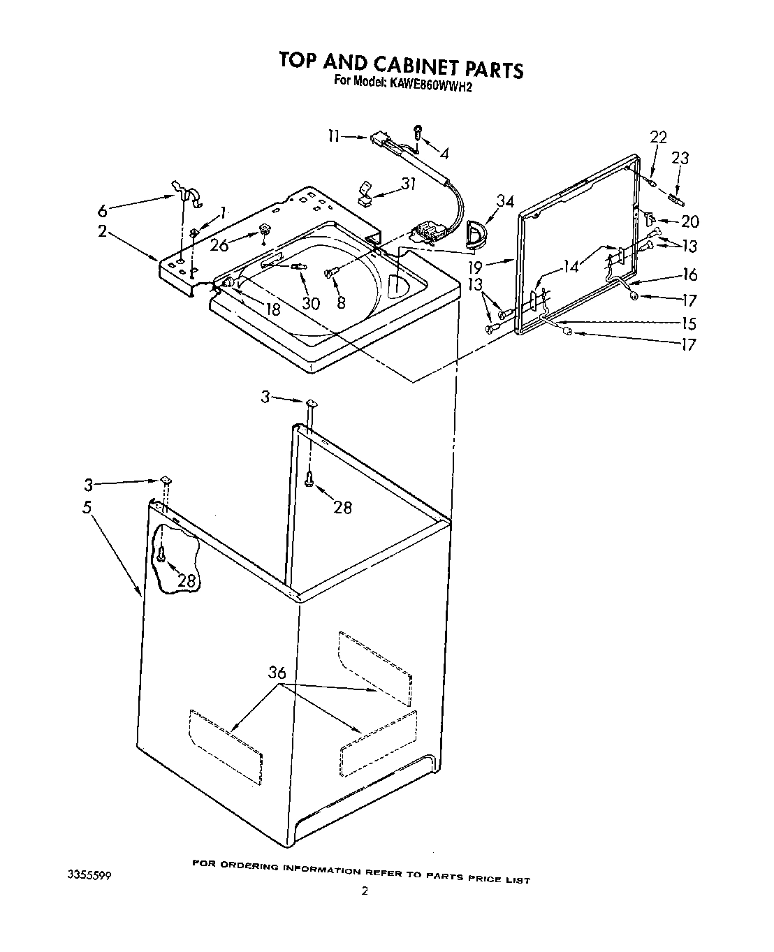 02 - TOP AND CABINET, LIT/OPTIONAL