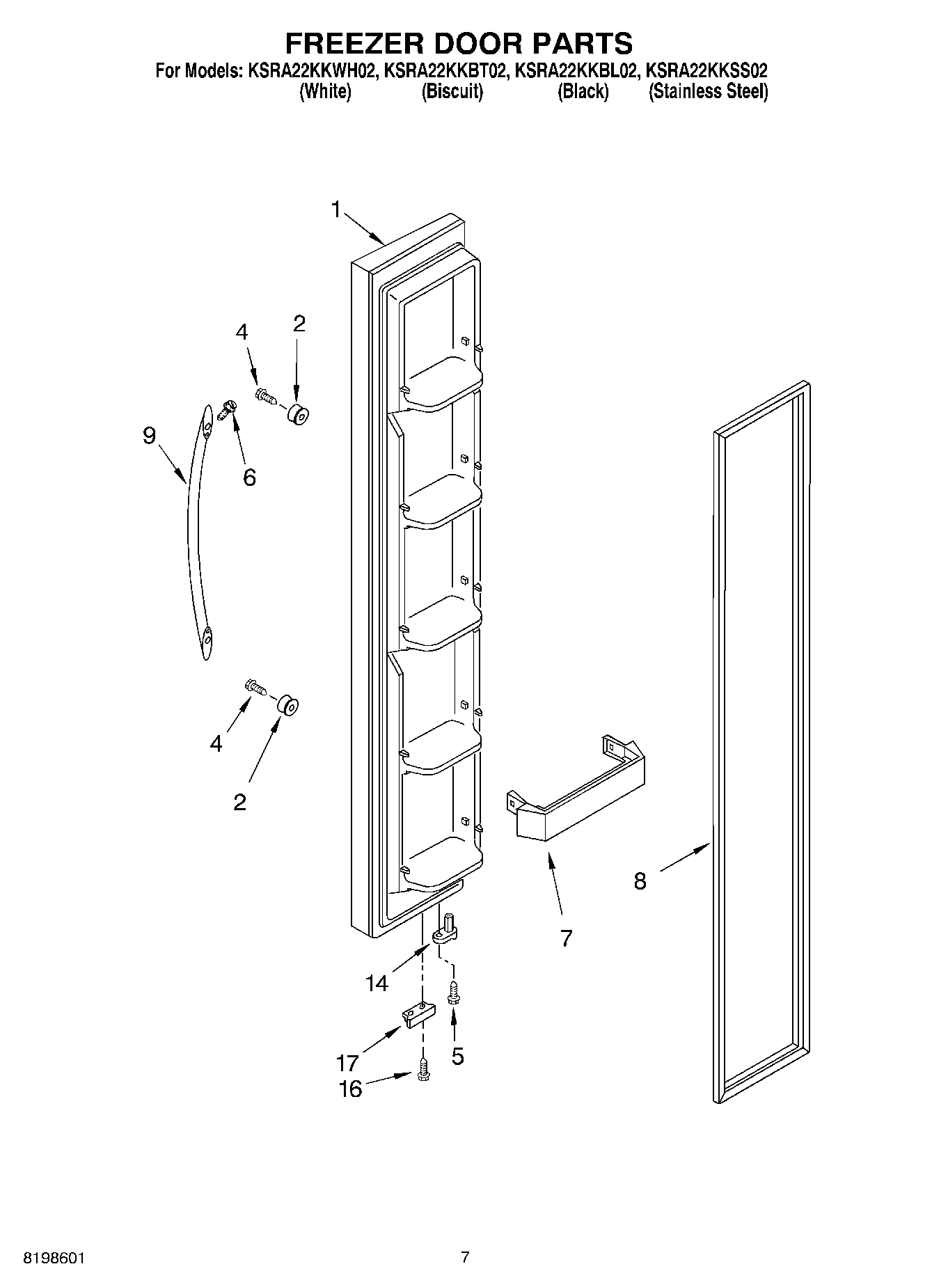 05 - FREEZER DOOR PARTS