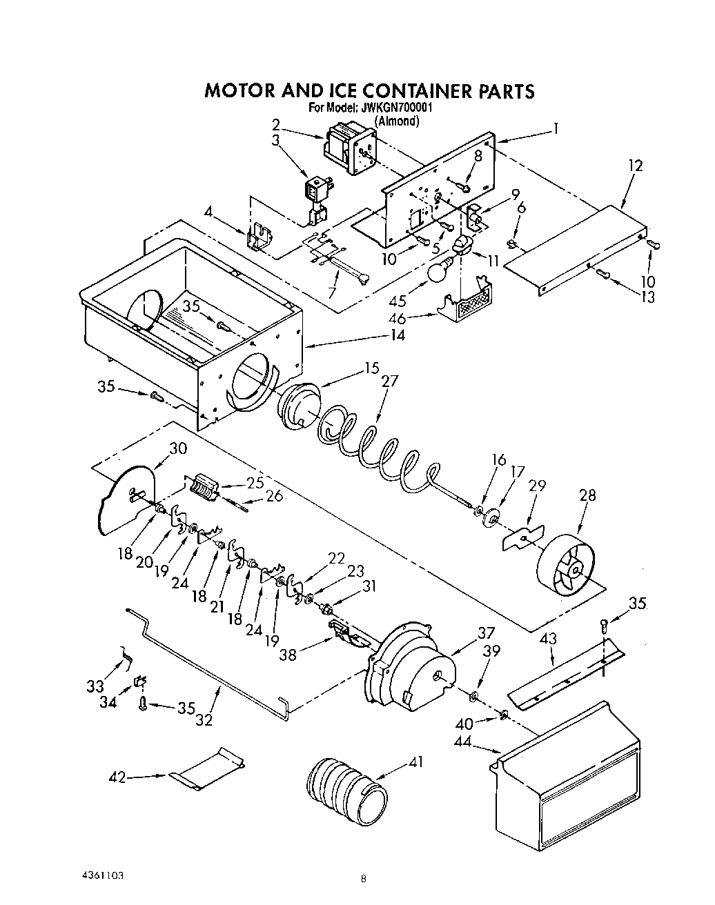 07 - MOTOR AND ICE CONTAINER