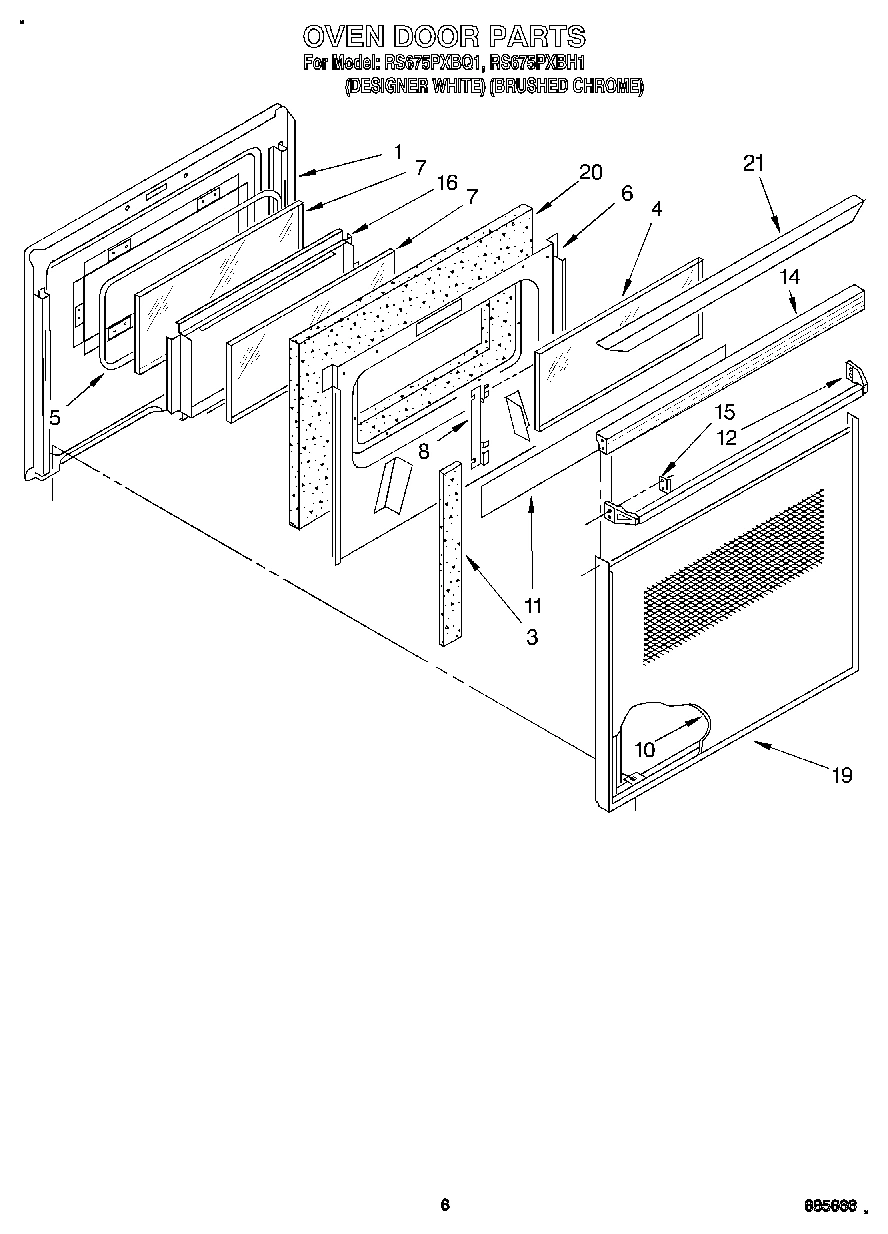 05 - OVEN DOOR, OPTIONAL