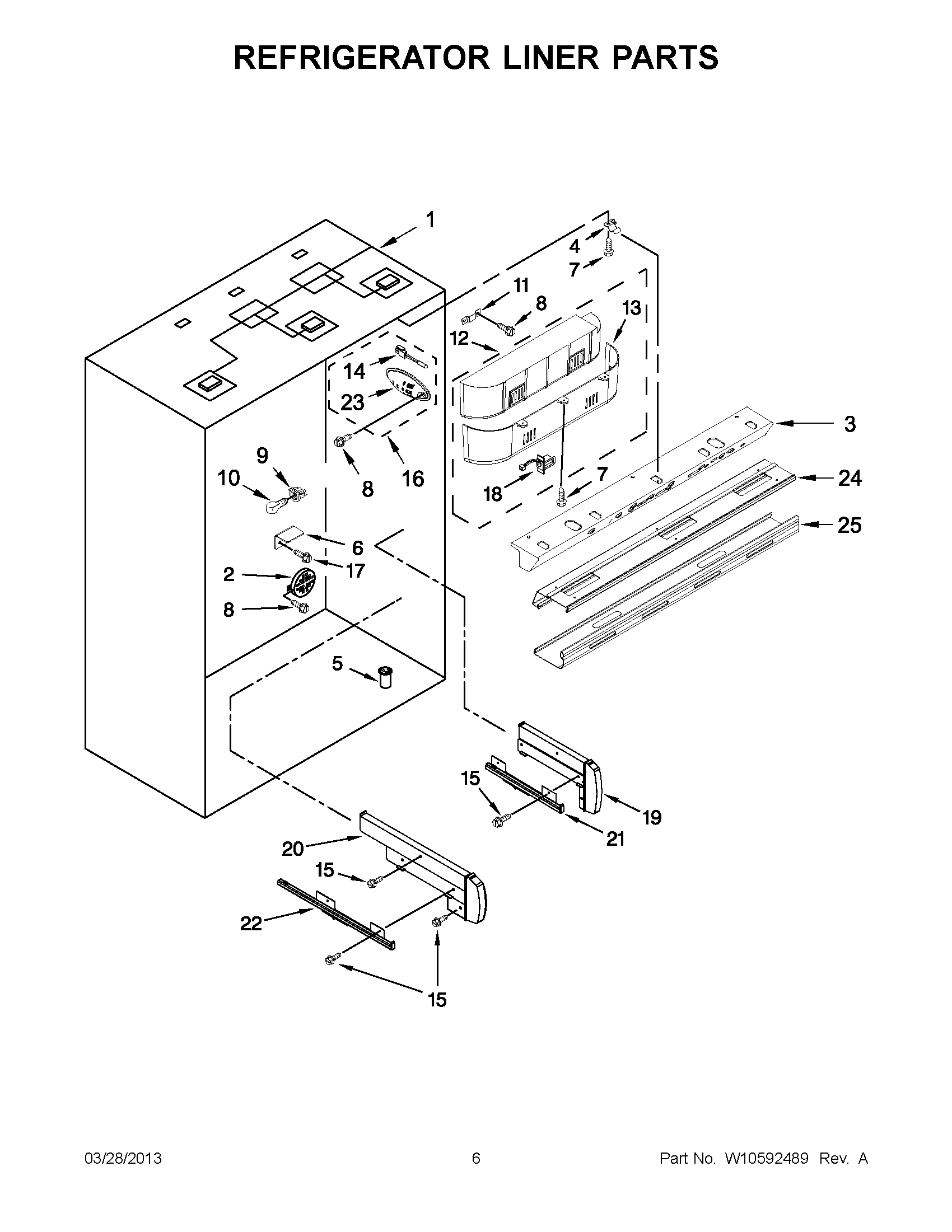 03 - REFRIGERATOR LINER PARTS