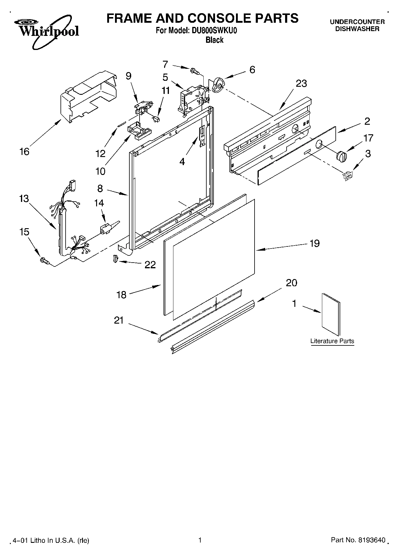 01 - FRAME AND CONSOLE, LITERATURE