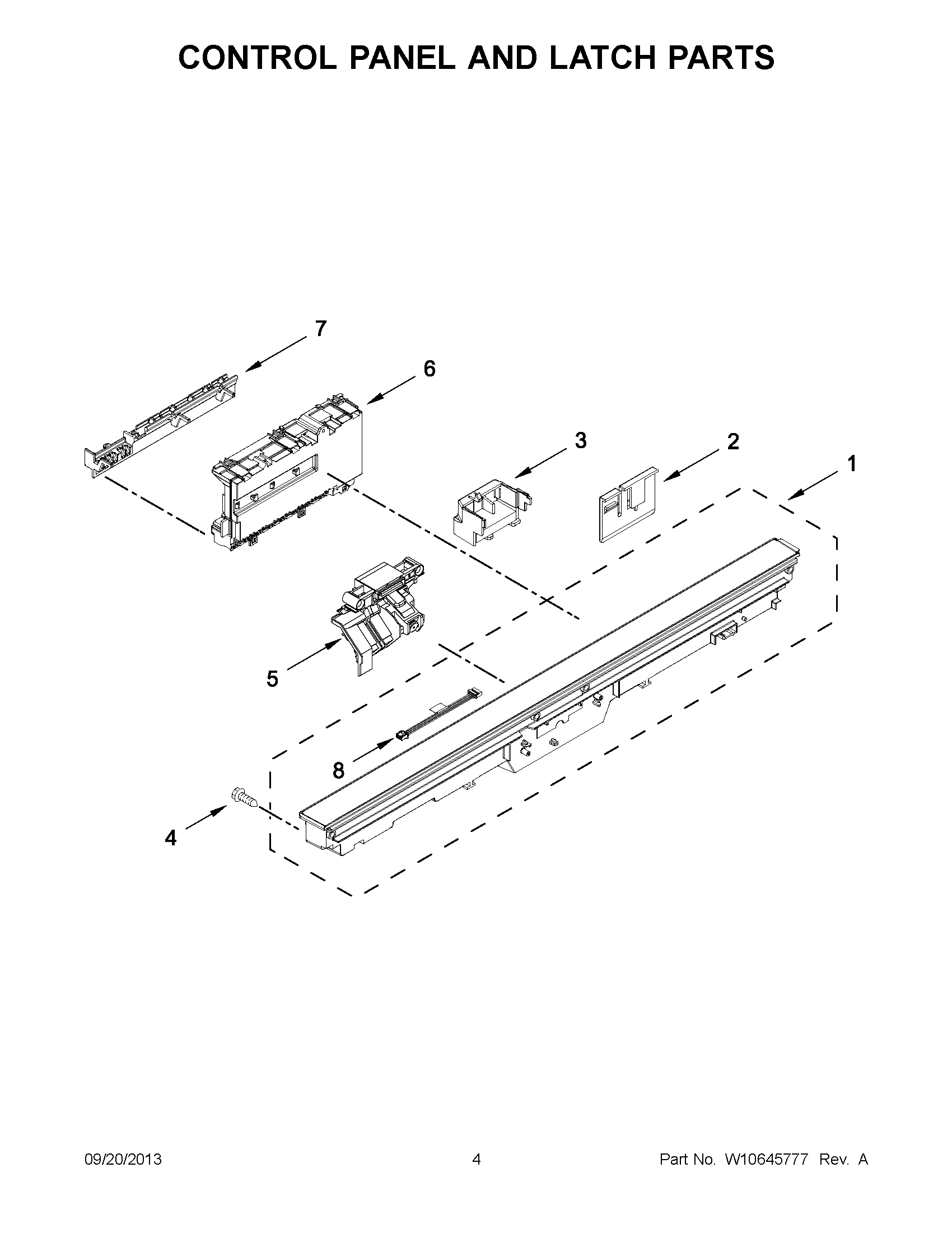 03 - CONTROL PANEL AND LATCH PARTS