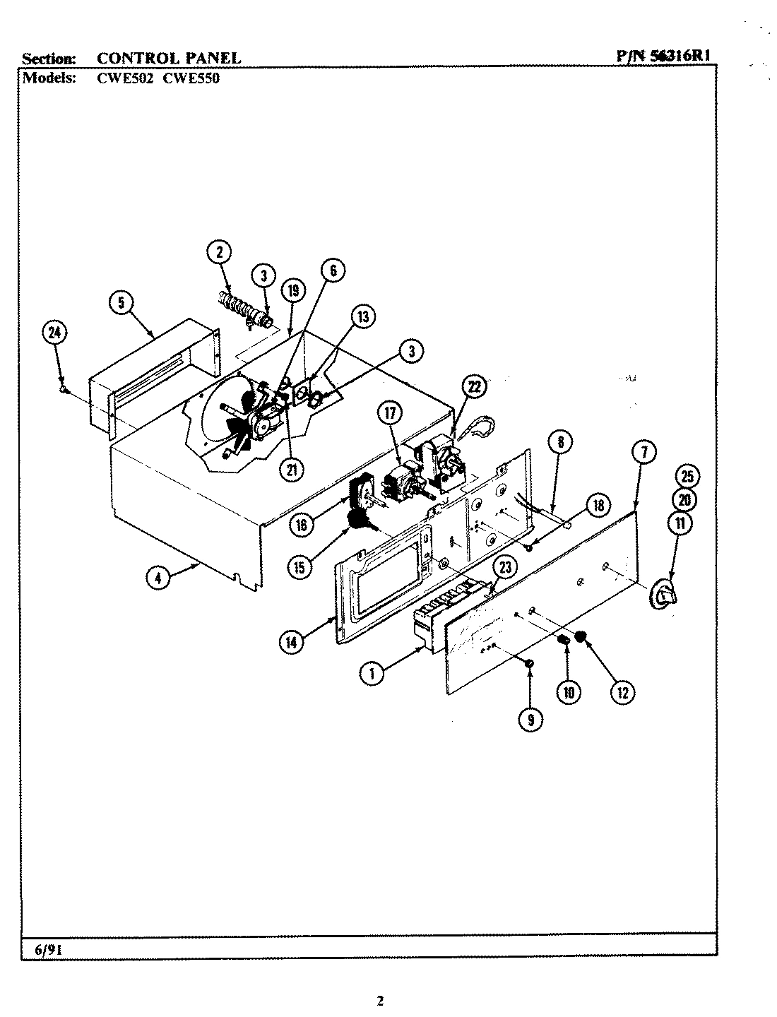 02 - CONTROL PANEL (CWE502, CWE550)