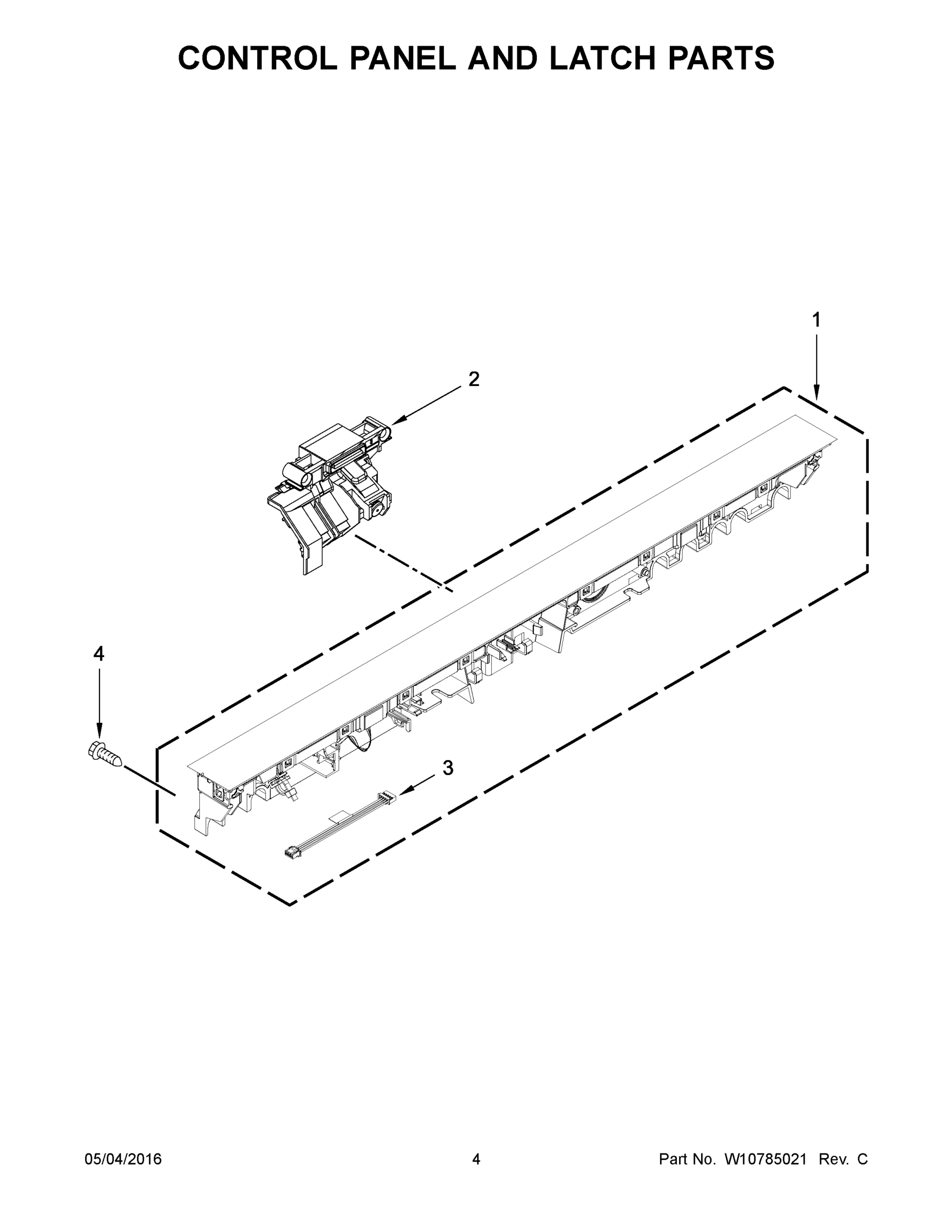 03 - CONTROL PANEL AND LATCH PARTS