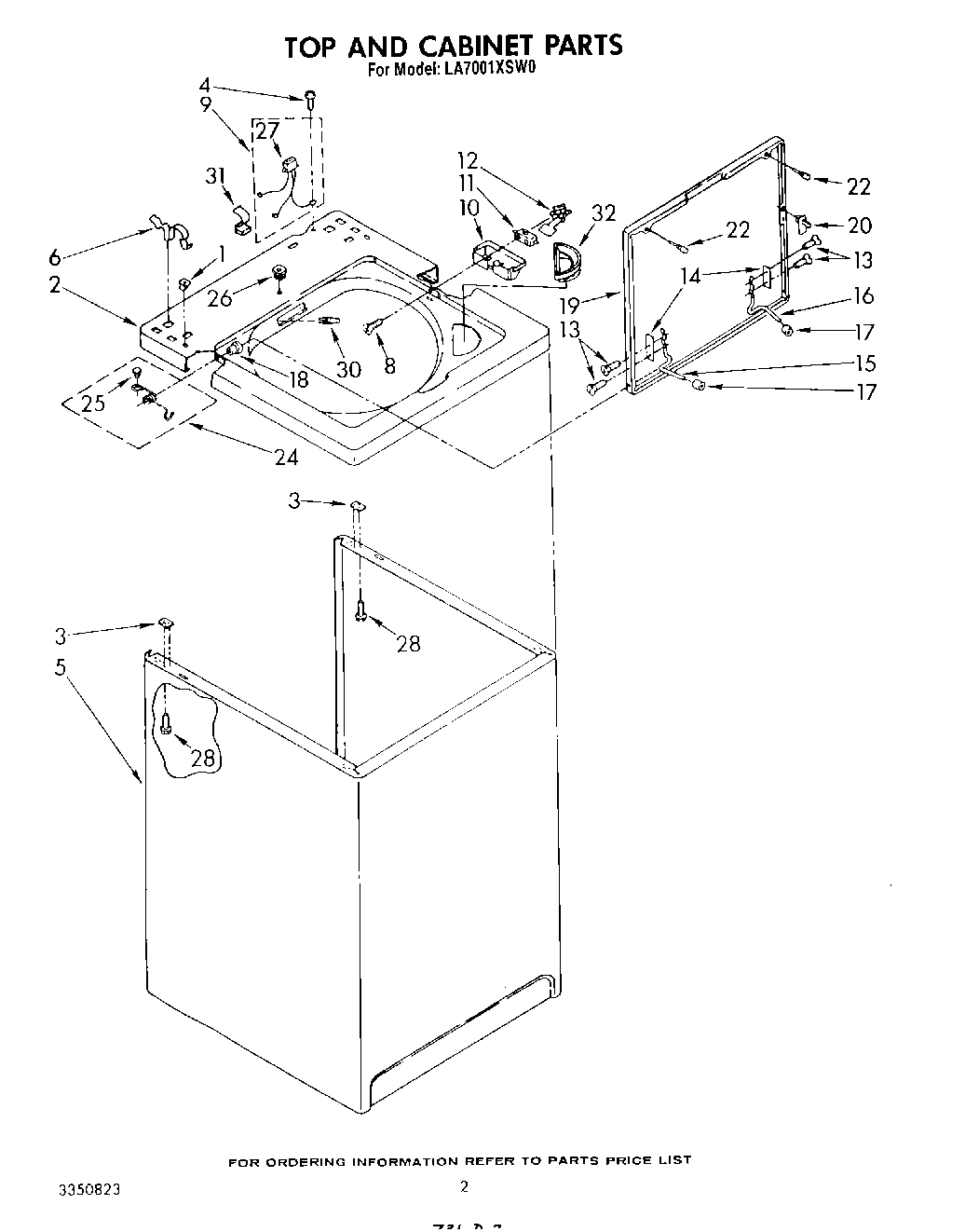 02 - TOP AND CABINET , LITERATURE AND OPTIONAL