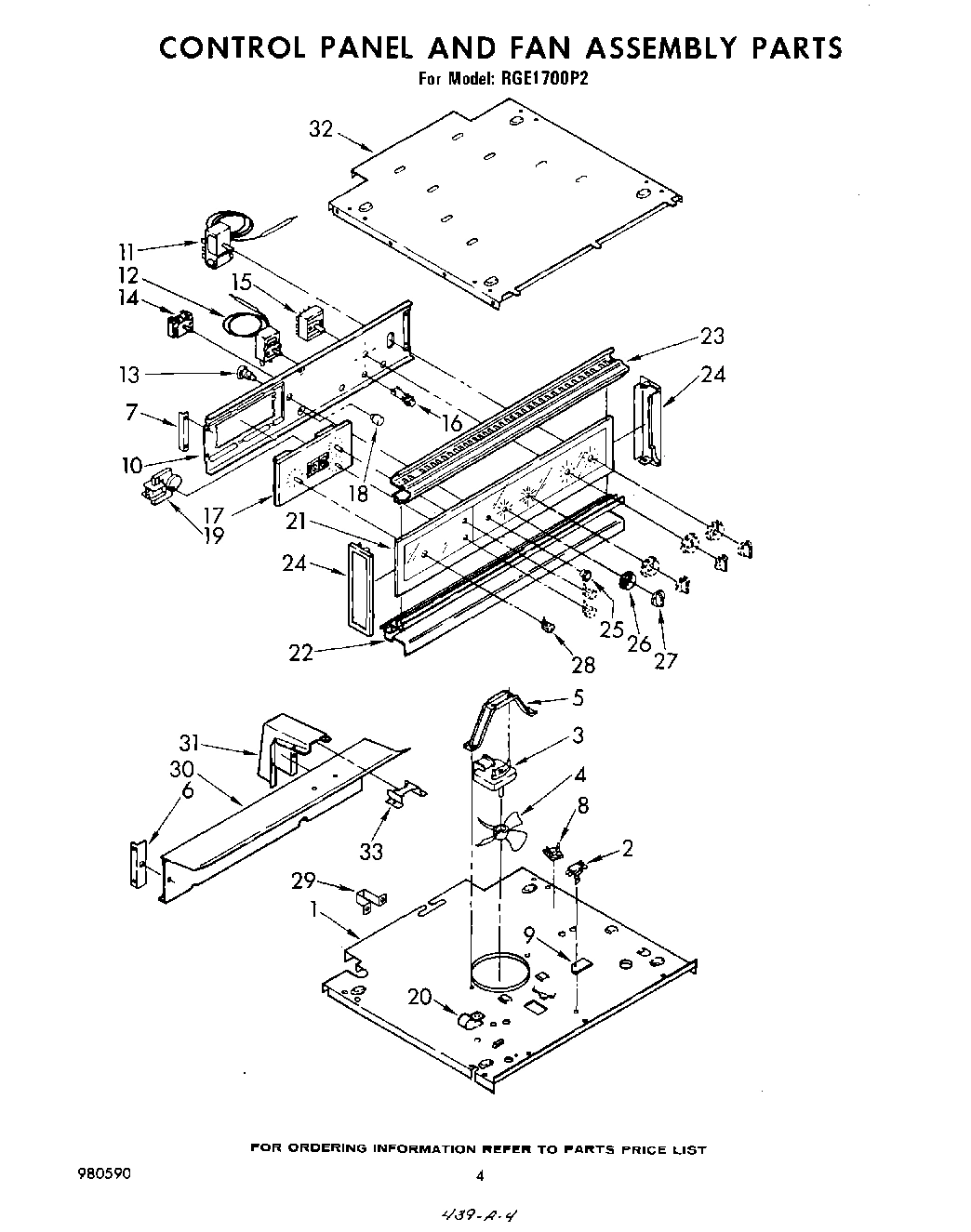 03 - CONTROL PANEL AND FAN ASSEMBLY