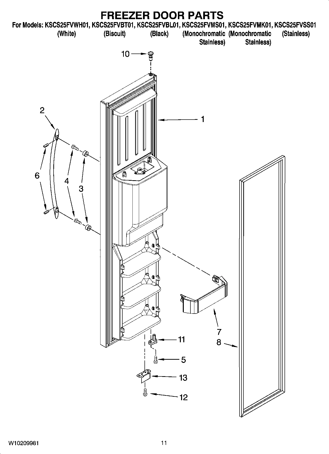 07 - FREEZER DOOR PARTS