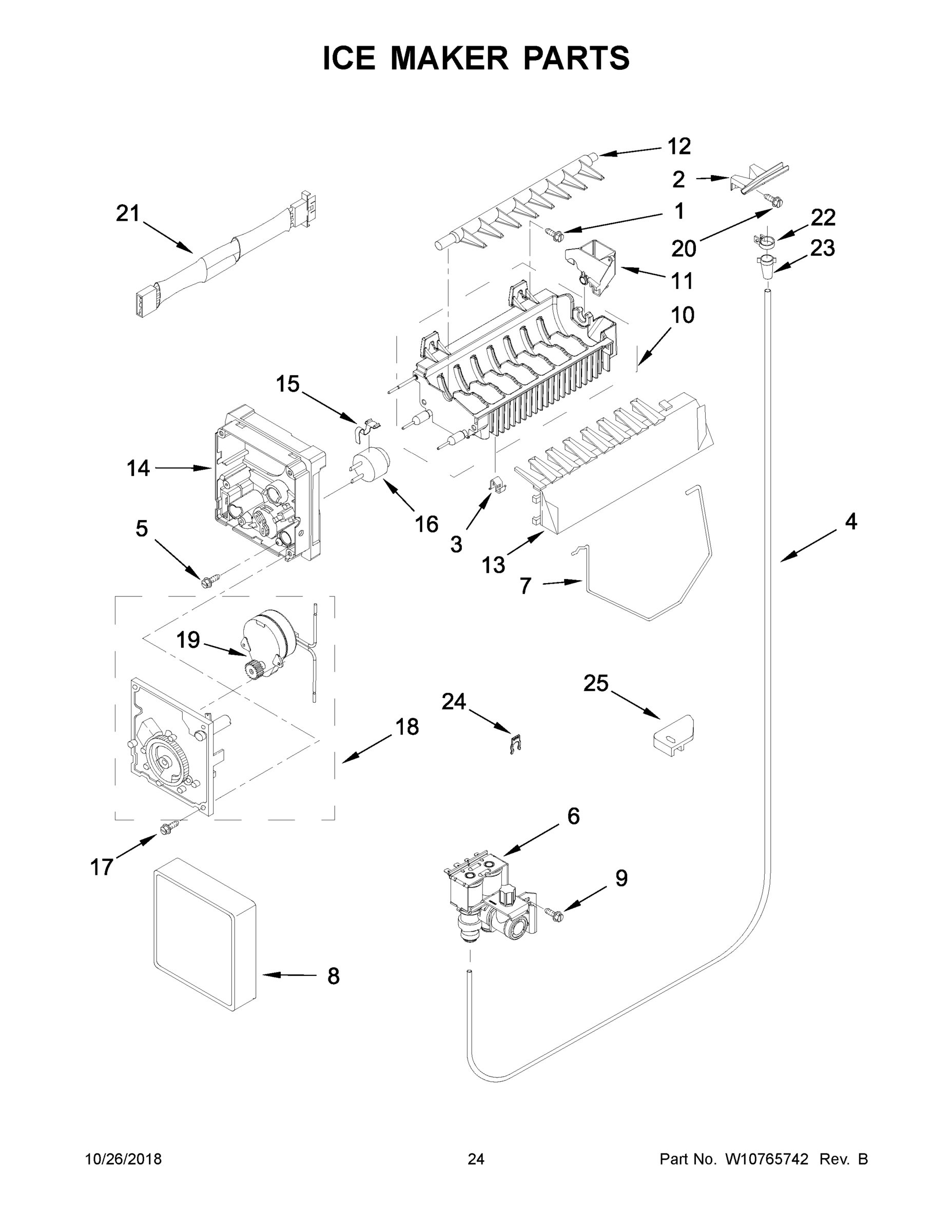 13 - ICE MAKER PARTS