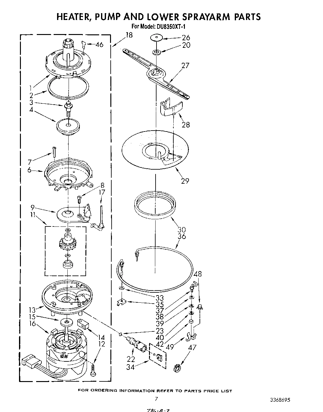 05 - HEATER, PUMP AND LOWER SPRAY ARM