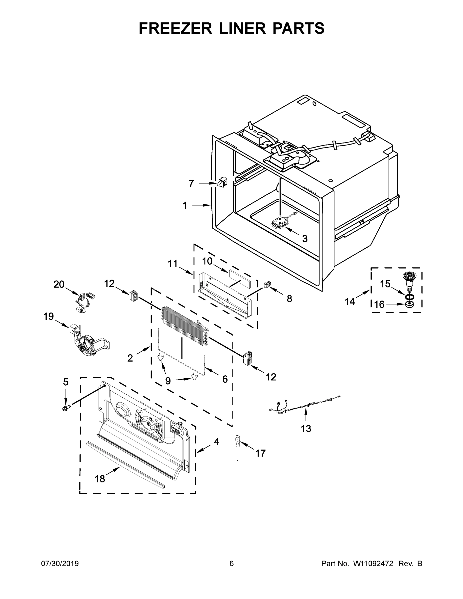 04 - FREEZER LINER PARTS