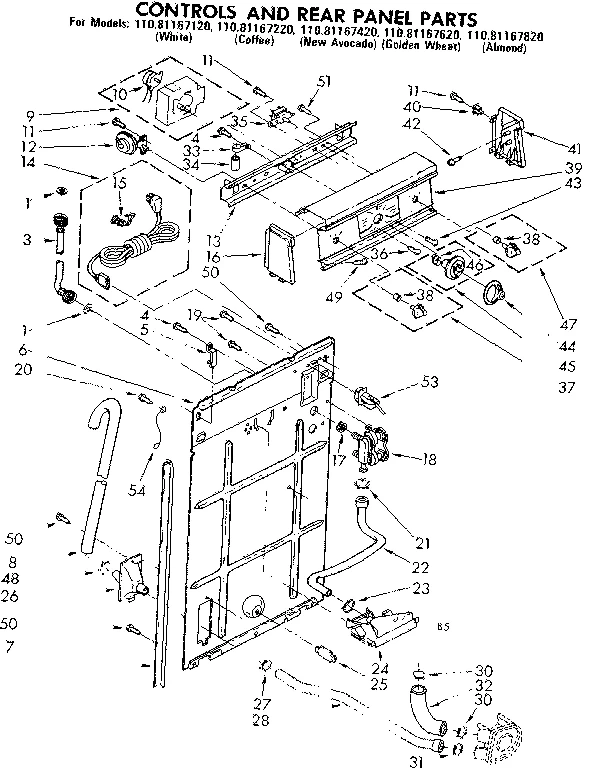 CONTROLS AND REAR PANEL PARTS