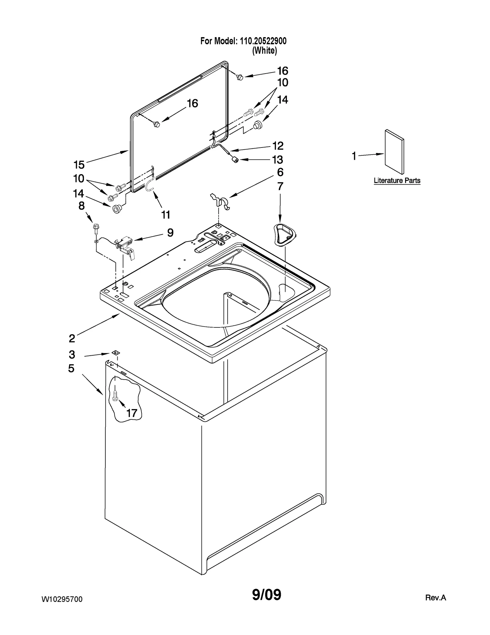 TOP AND CABINET PARTS