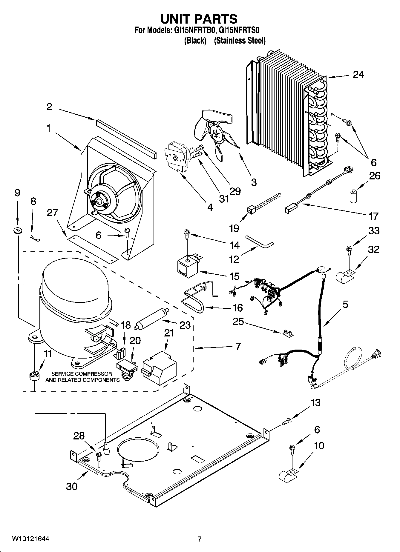 05 - UNIT PARTS, OPTIONAL PARTS (NOT INCLUDED)