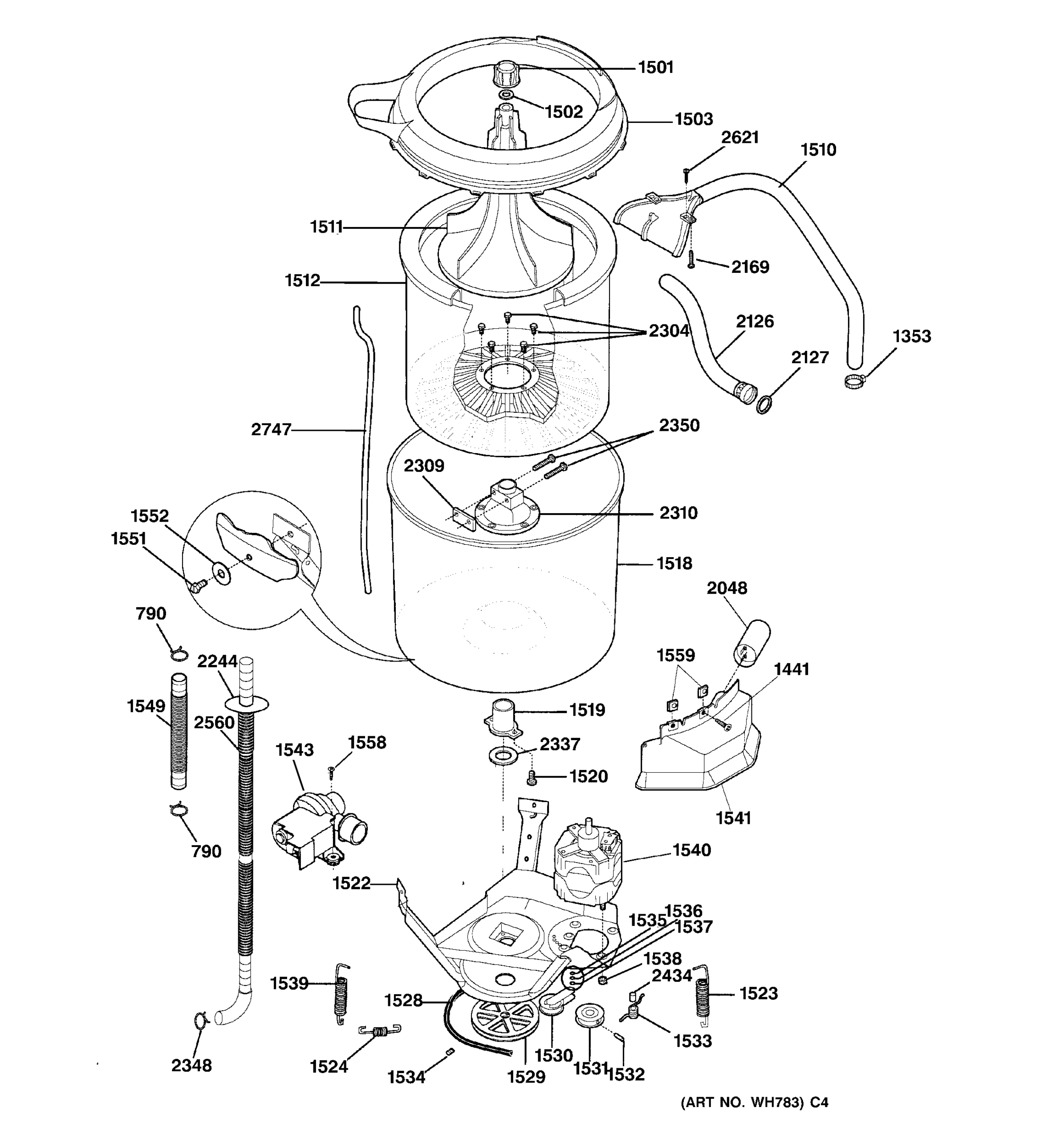 WASHER MOTOR & TUB