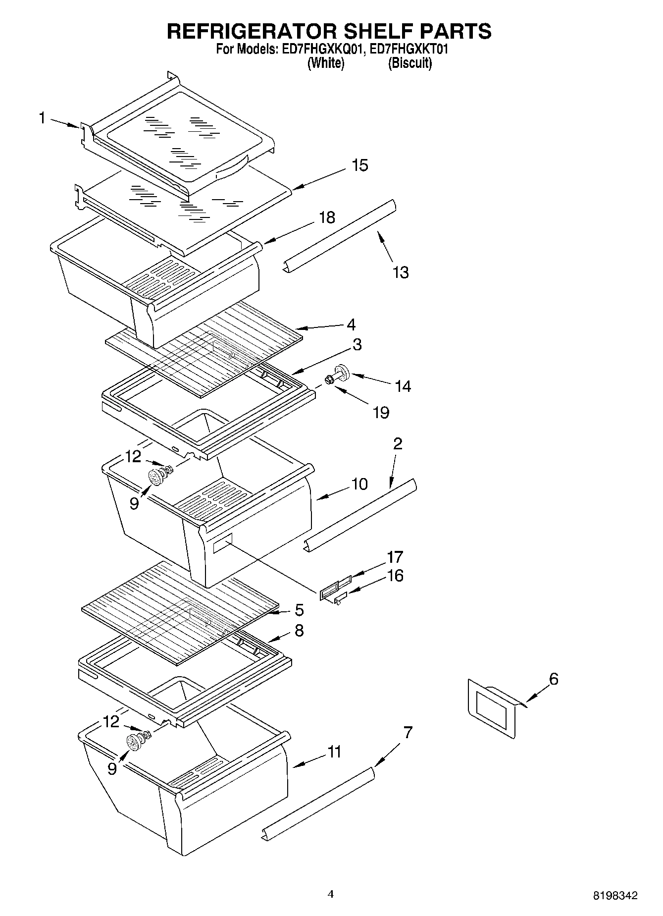 03 - REFRIGERATOR SHELF PARTS
