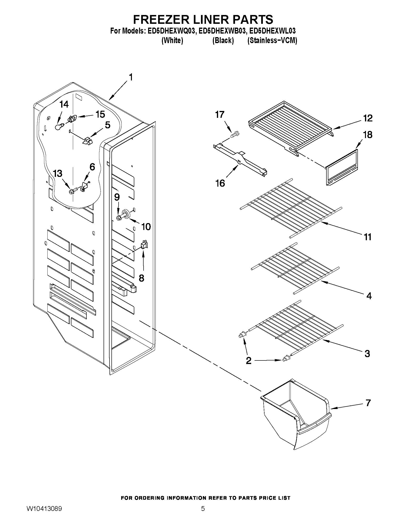 04 - FREEZER LINER PARTS
