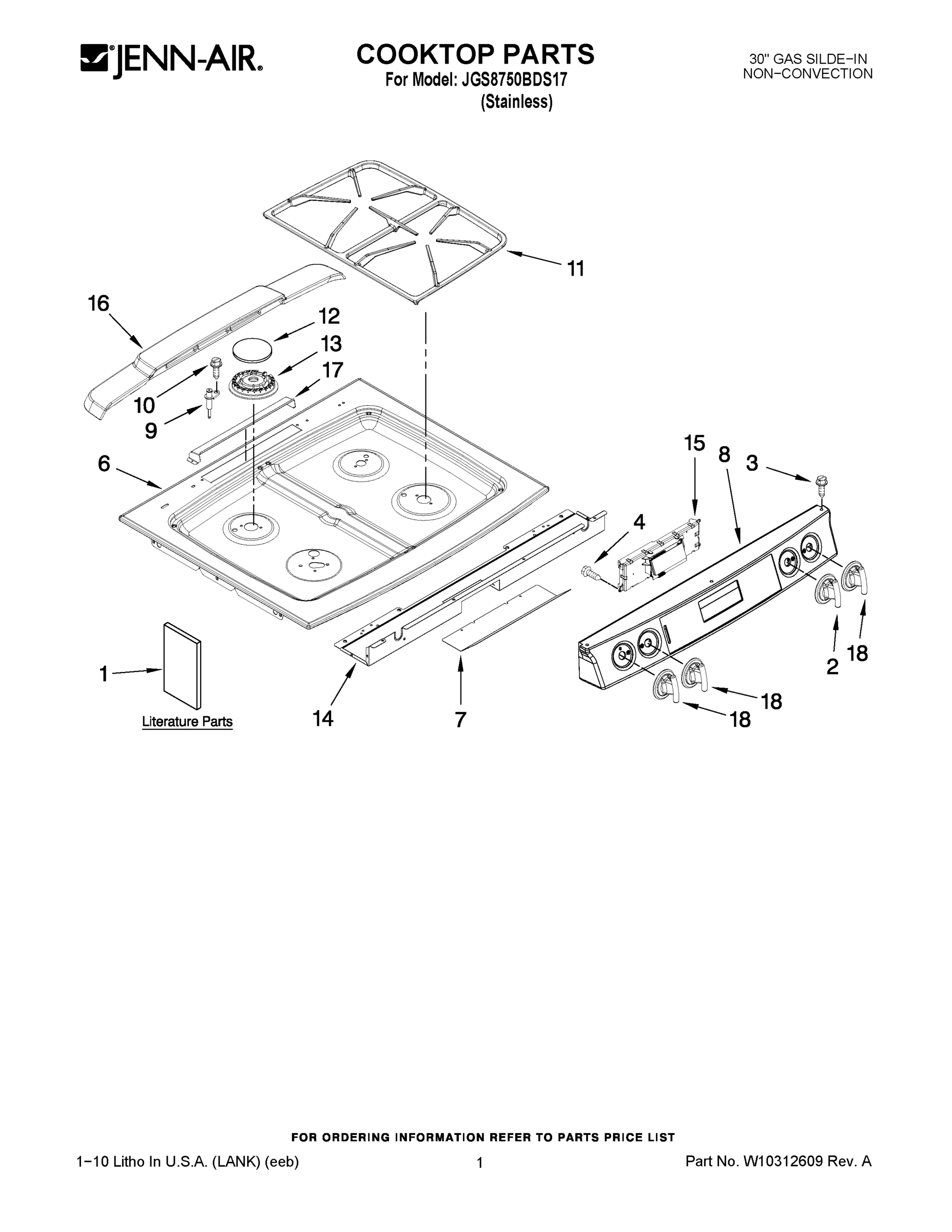 01 - COOKTOP PARTS