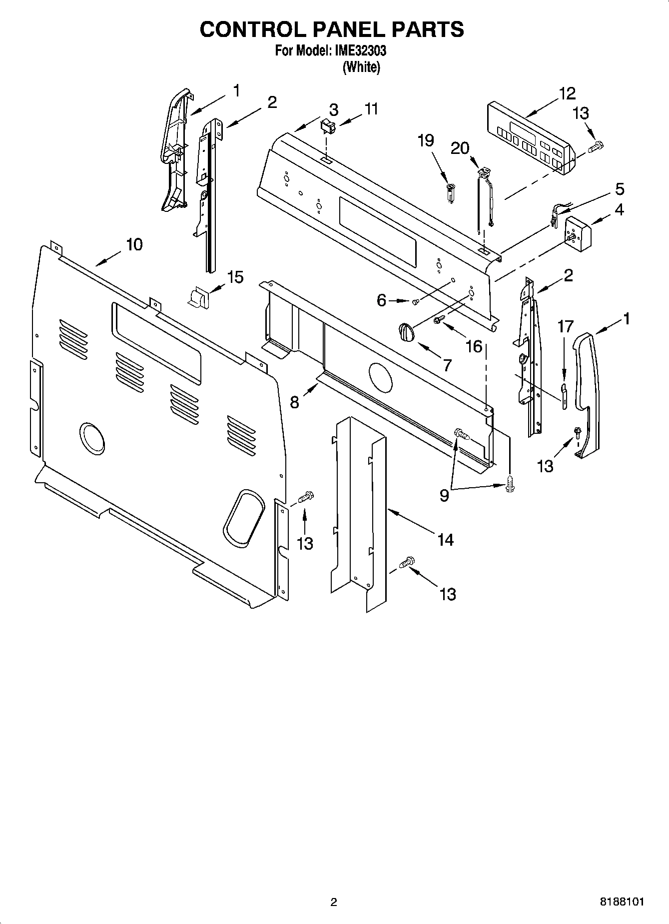 02 - CONTROL PANEL PARTS