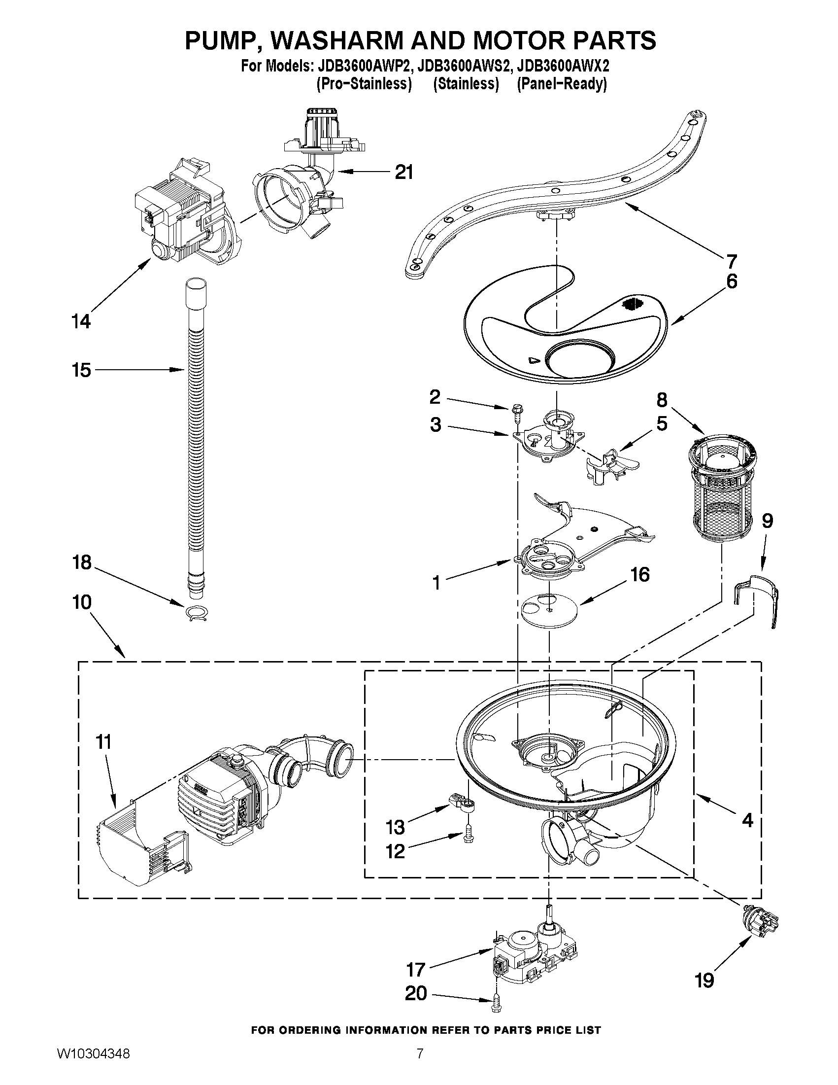 06 - PUMP, WASHARM AND MOTOR PARTS