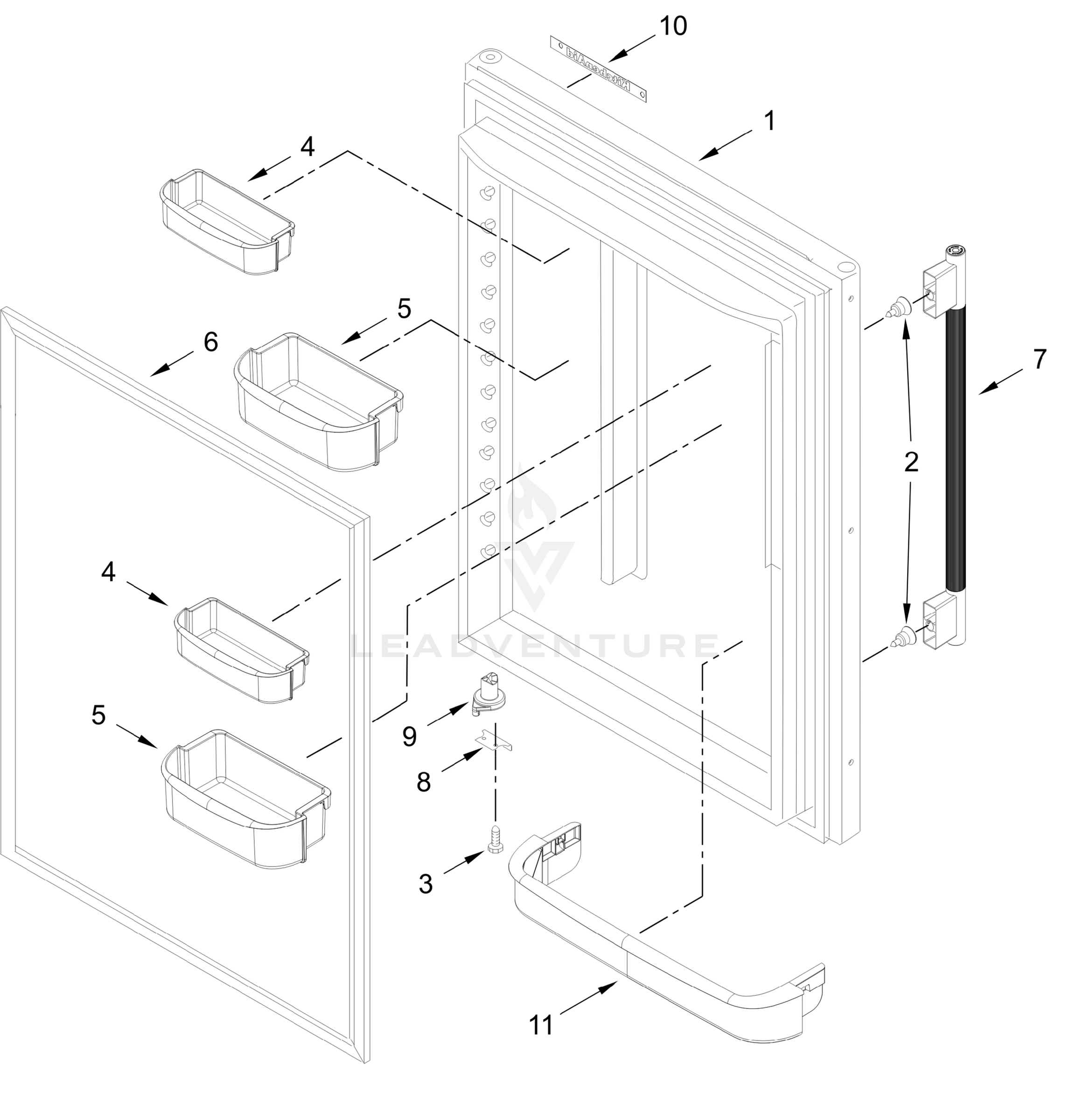 REFRIGERATOR DOOR PARTS
