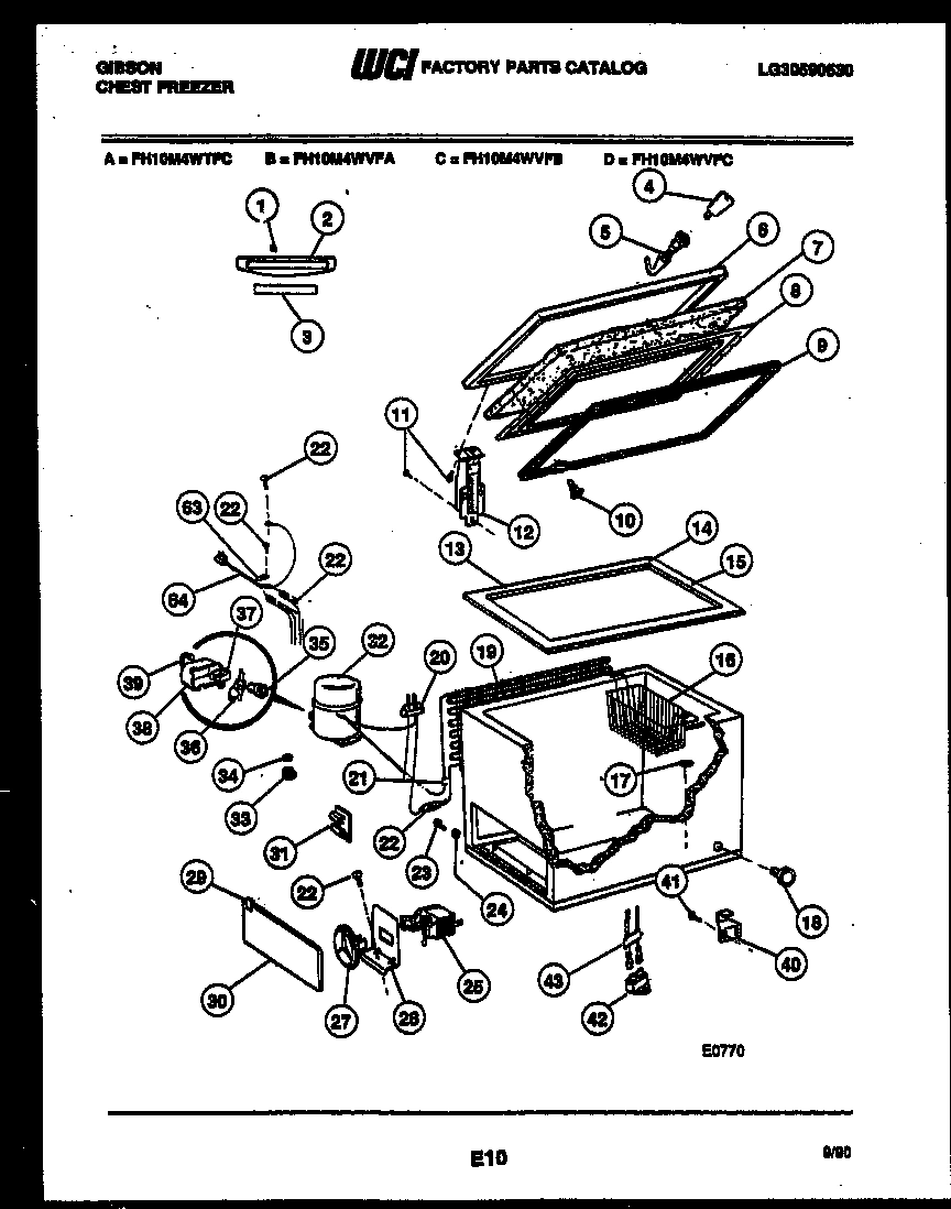 02 - CHEST FREEZER PARTS
