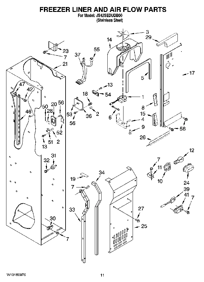 08 - FREEZER LINER AND AIR FLOW PARTS