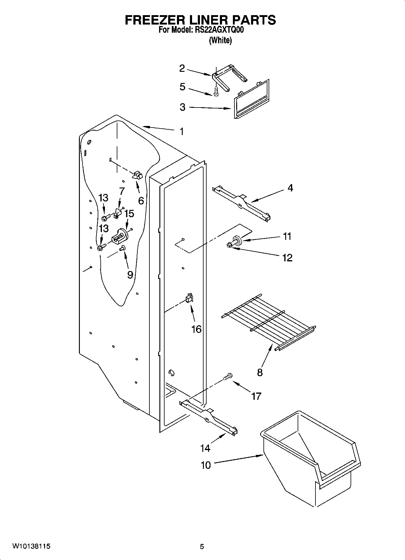 04 - FREEZER LINER PARTS