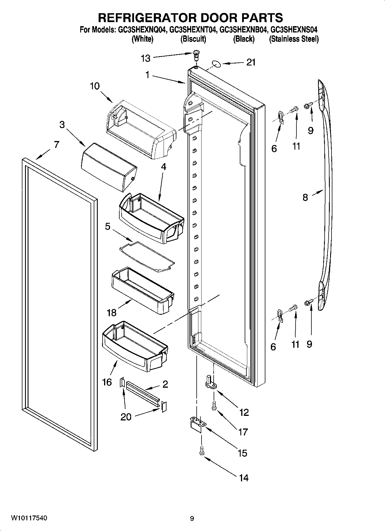 06 - REFRIGERATOR DOOR PARTS