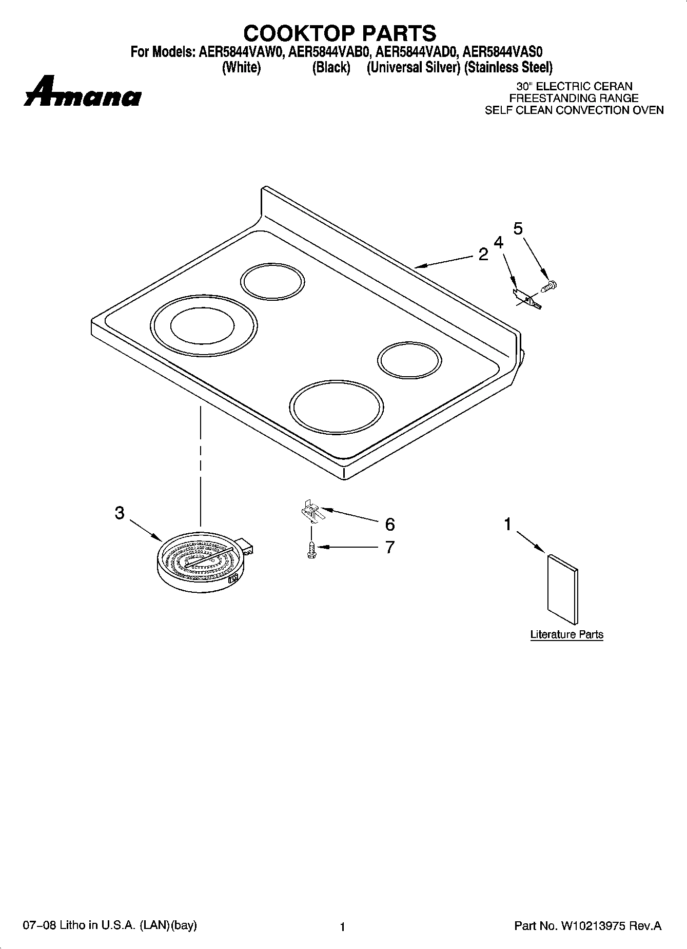 01 - COOKTOP PARTS