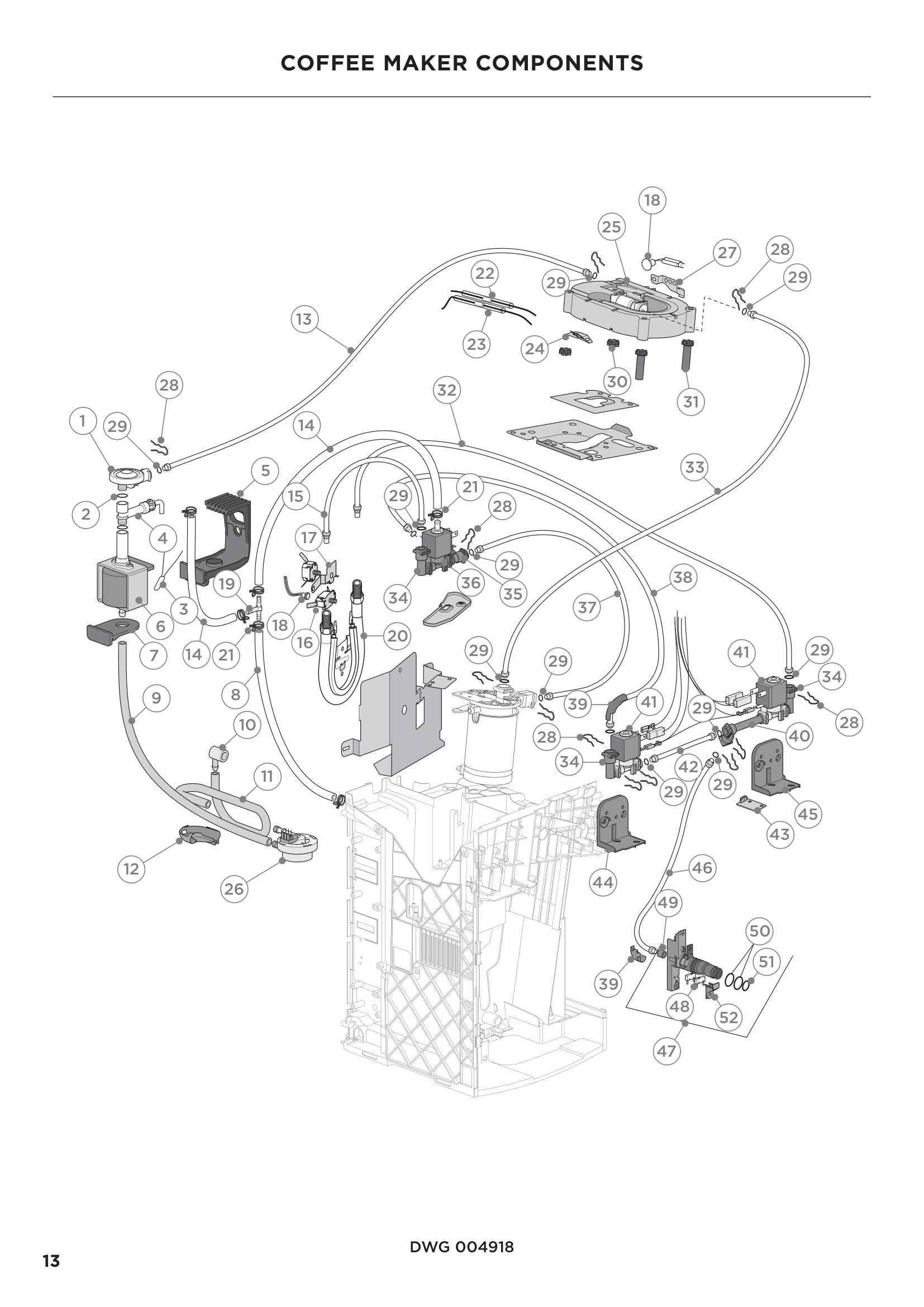 COFFEE MAKER COMPONENTS