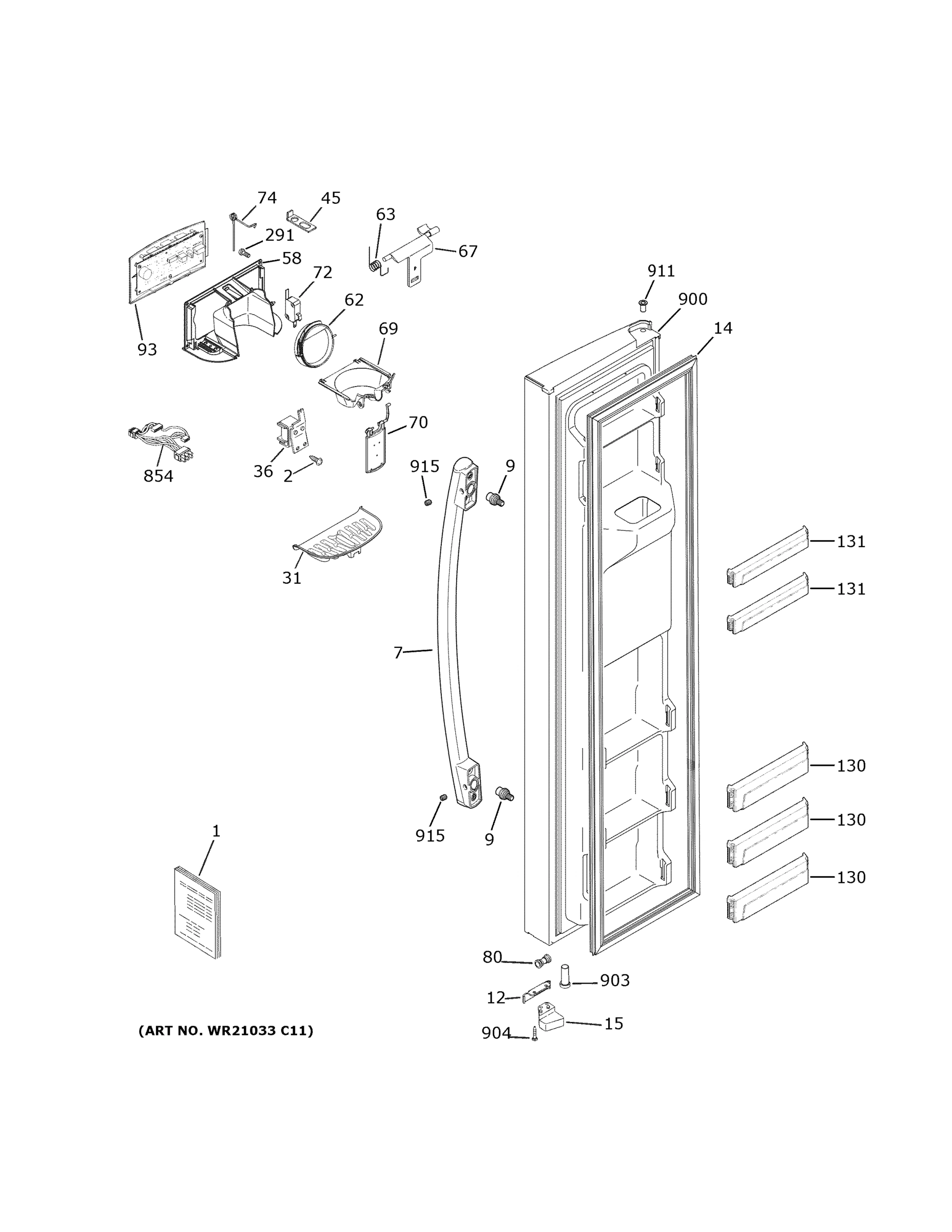 FREEZER DOOR
