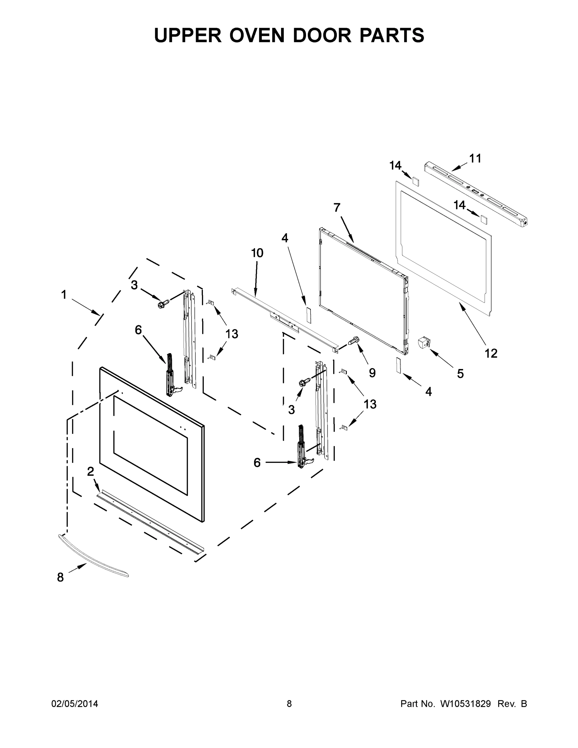 05 - UPPER OVEN DOOR PARTS